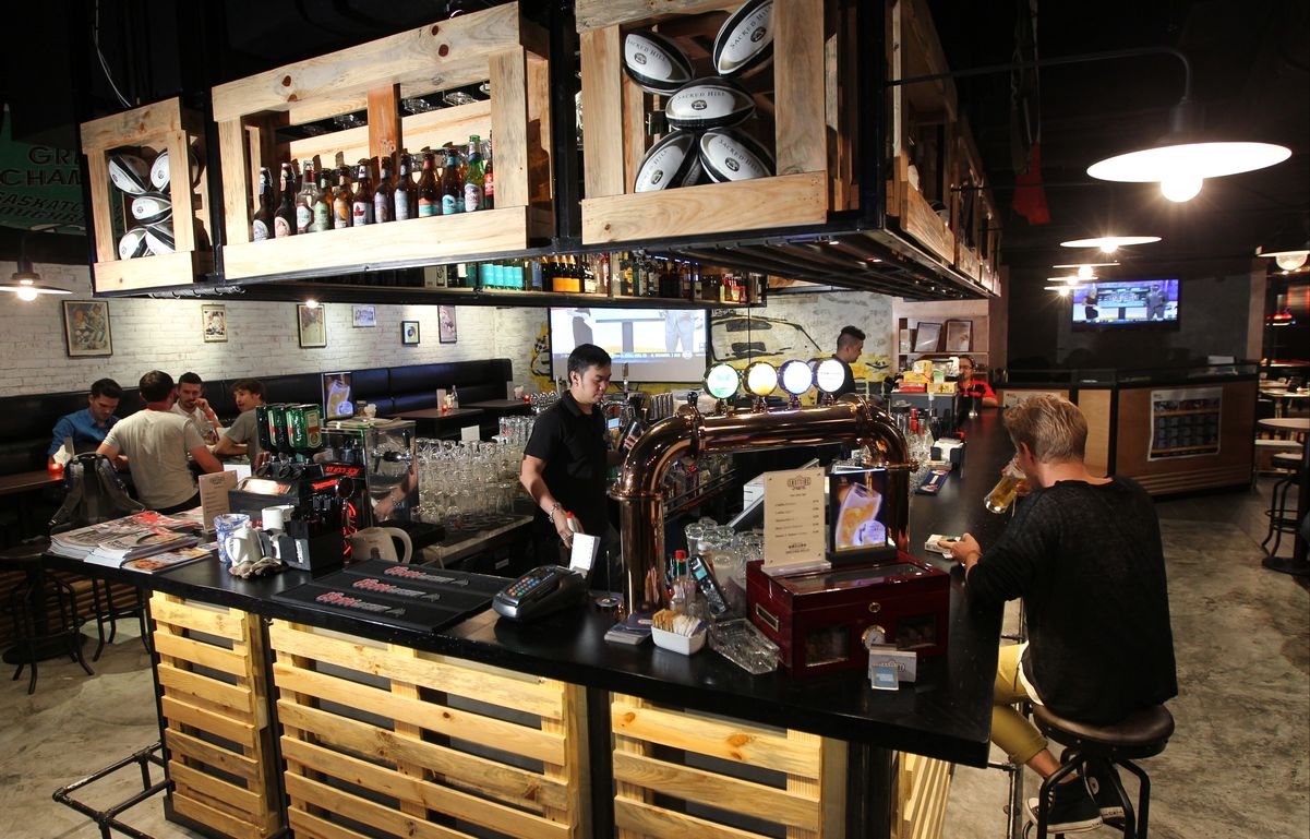 The bar at Eastside Tavern. AmeriCraft Imports distributes craft beers to more than 100 local bars, restaurants, hotels, supermarkets and private clubs. Photo: Nora Tam