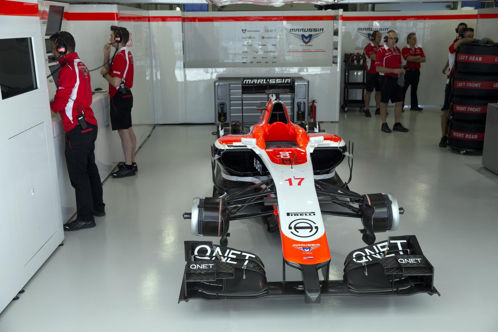 Bianchi's Marussia will remain in the pits this weekend. Photos: AP