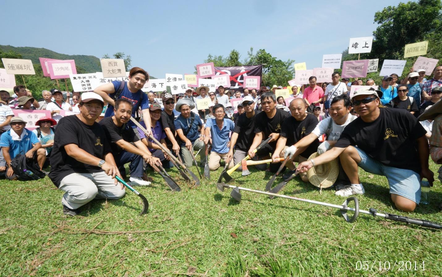 Protesters ready to dig in at So Lo Pun. Photo: SCMP