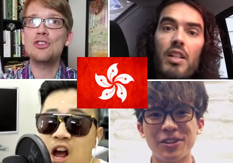Youtubers Hank Green, Russell Brand, Peter Chao and Michael Lai all produced content based on Occupy Central. Photo: SCMP Pictures 