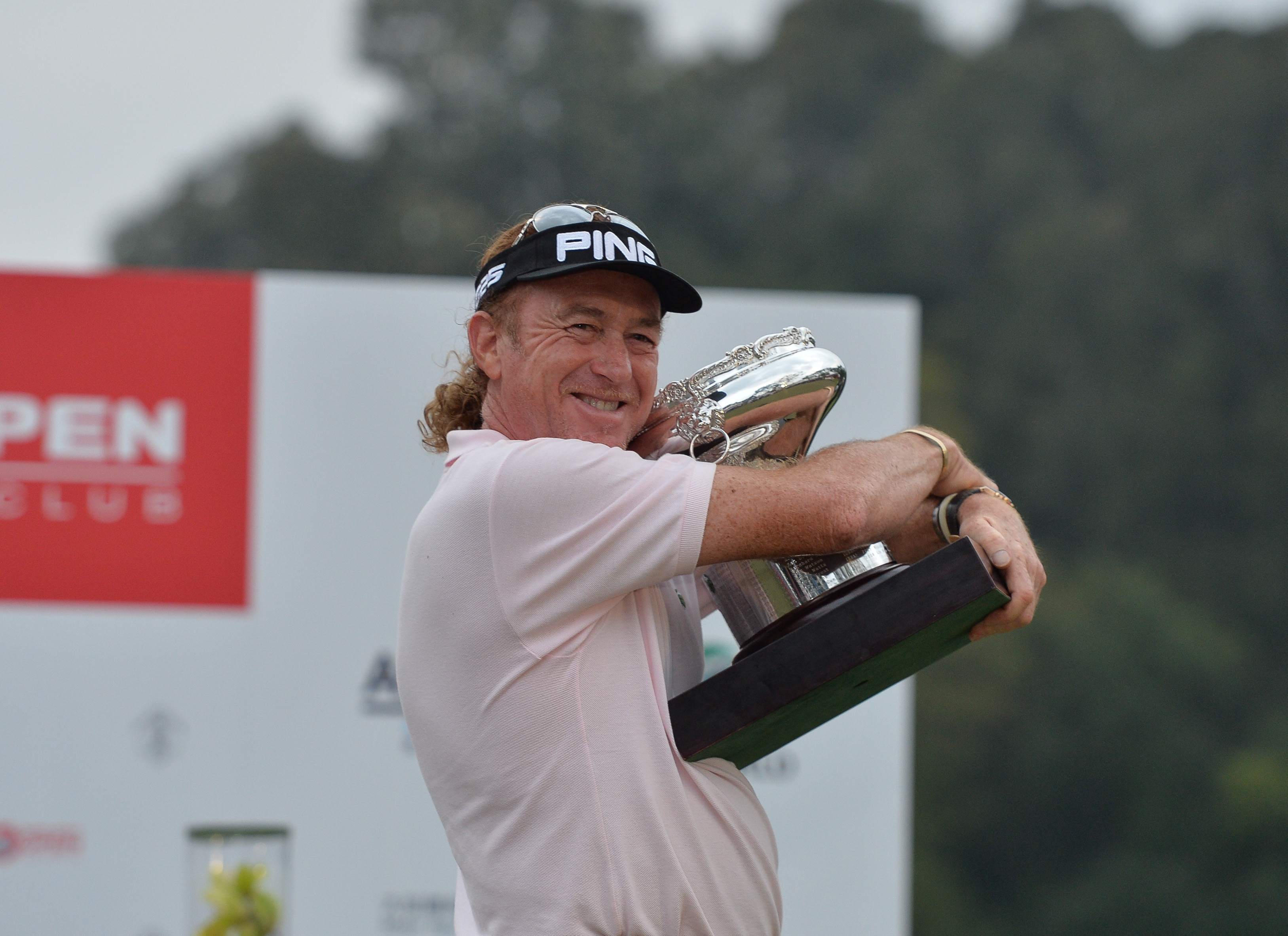 Spain's Miguel Angel Jimenez, a four time winner in Hong Kong, is in no mood to give up the title he has won for two years running. Photo: Richard Castka