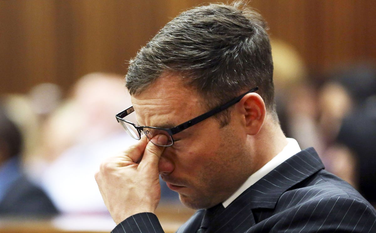 Oscar Pistorius attends his sentencing hearing at the North Gauteng High Court in Pretoria. Photo: Reuters