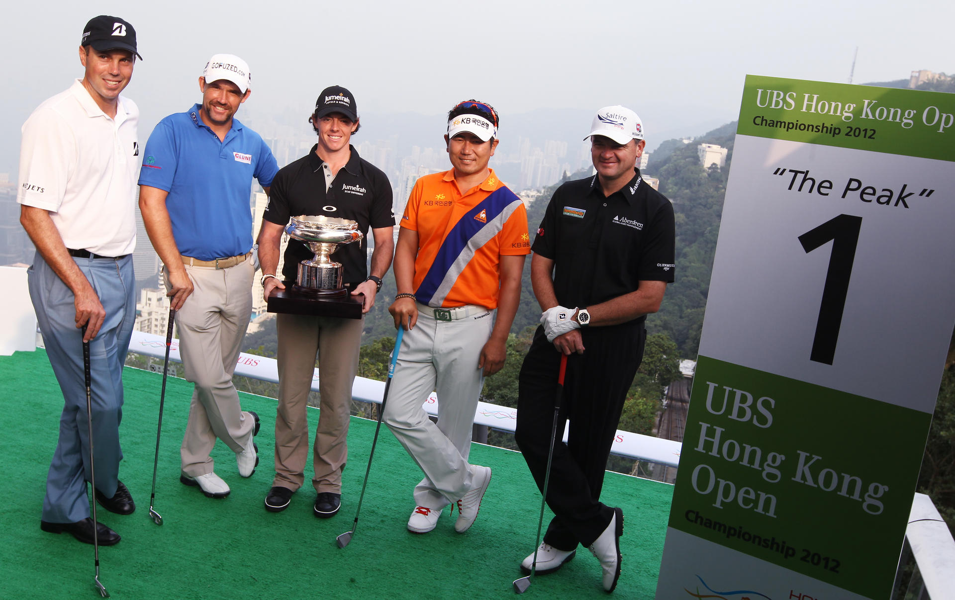 Matt Kuchar, Padraig Harrington, Rory Mcllroy, Y.E. Yang and Paul Lawrie are some of the big stars who have graced centre stage at the Hong Kong Open when it had UBS as a title sponsor. Photo: Sam Tsang