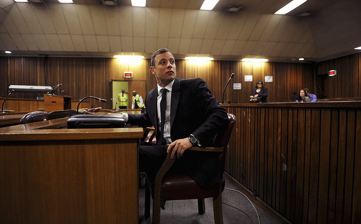 Pistorius attends his sentencing hearing at the High Court in Pretoria. Photo: Reuters