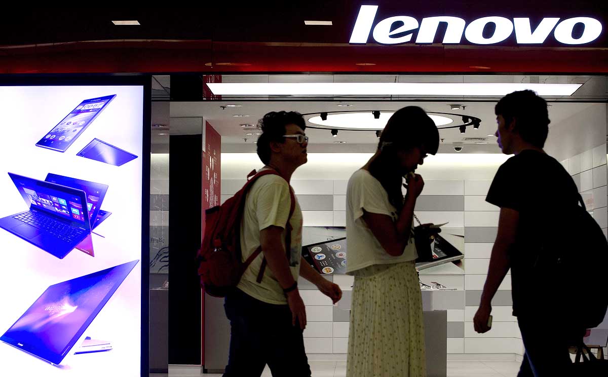 Lenovo saw its market share increase 0.9 percentage point to 17.4 per cent in the quarter. Photo: AP