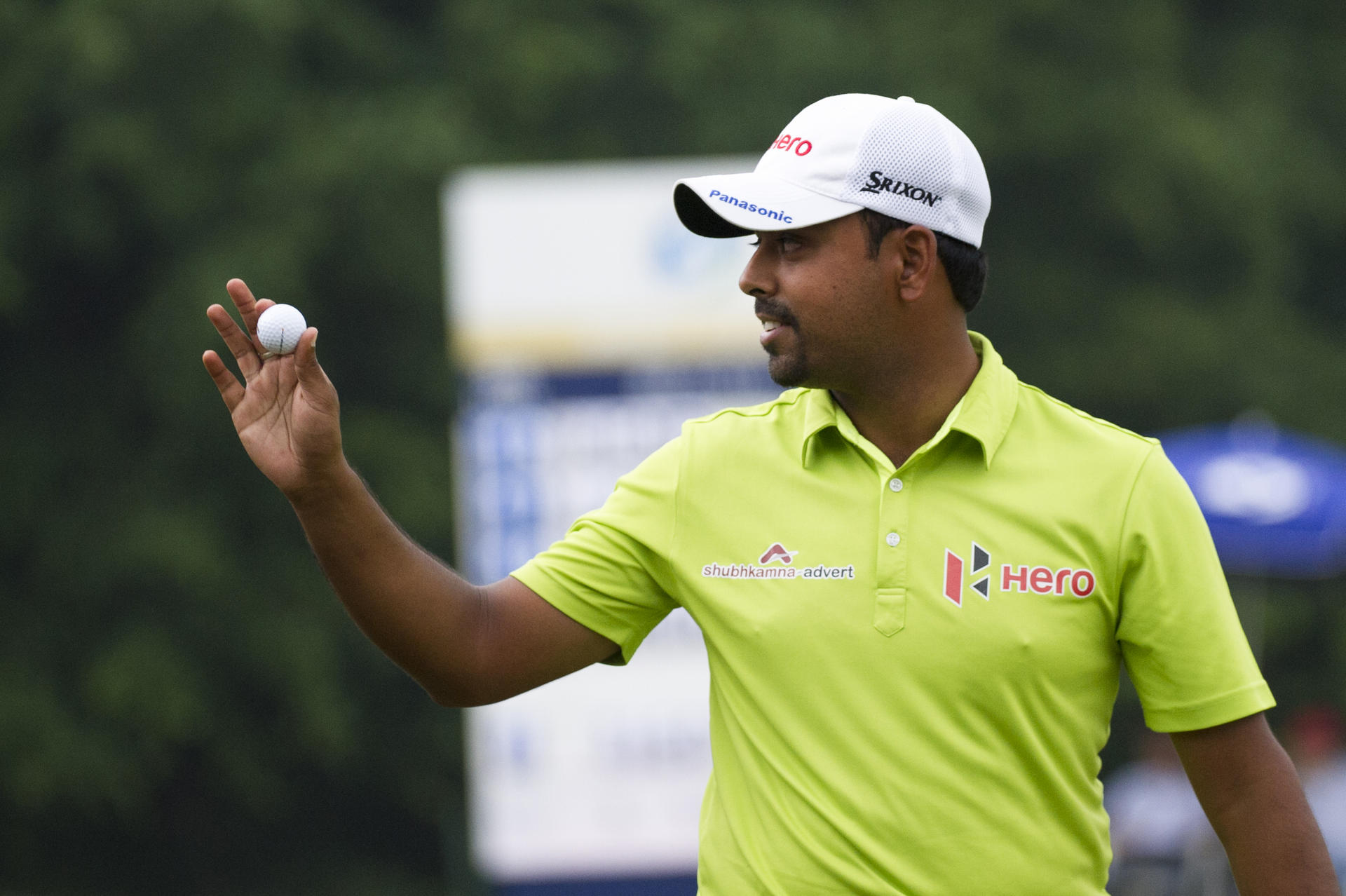 Anirban Lahiri of India broke his own mark to score a course record 10-under-par 61 in the first round of the Macau Open. Photos: Asian Tour