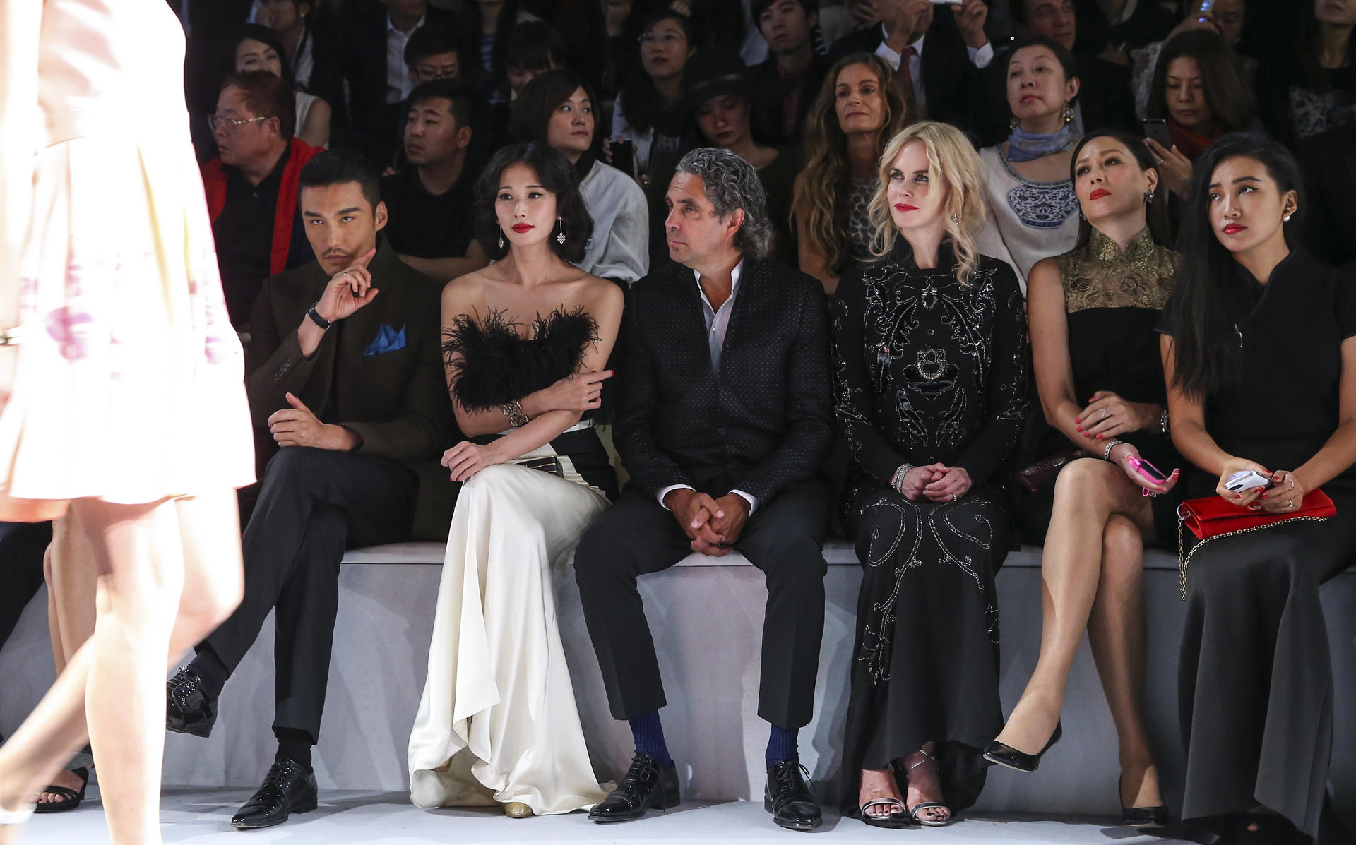 Raphael le Masne de Chermont (centre) with Nicole Kidman, Hu Bing (left), Lin Chiling (second from left) and Qi Qi (second from right).