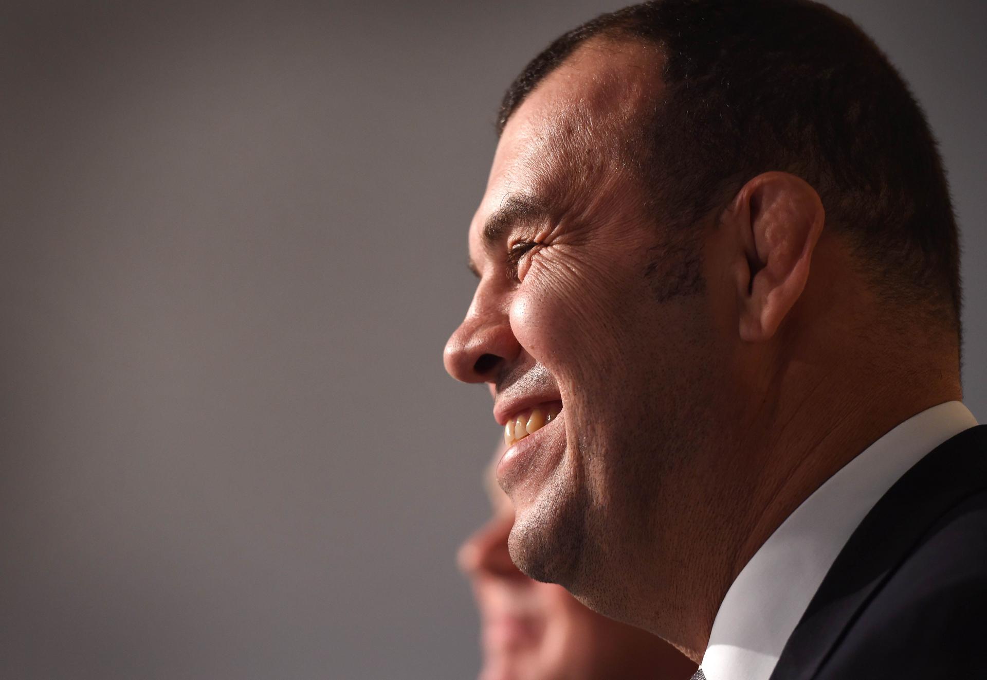Michael Cheika follows an expansive, attacking style once known as the “Randwick Way”. Photo: AFP