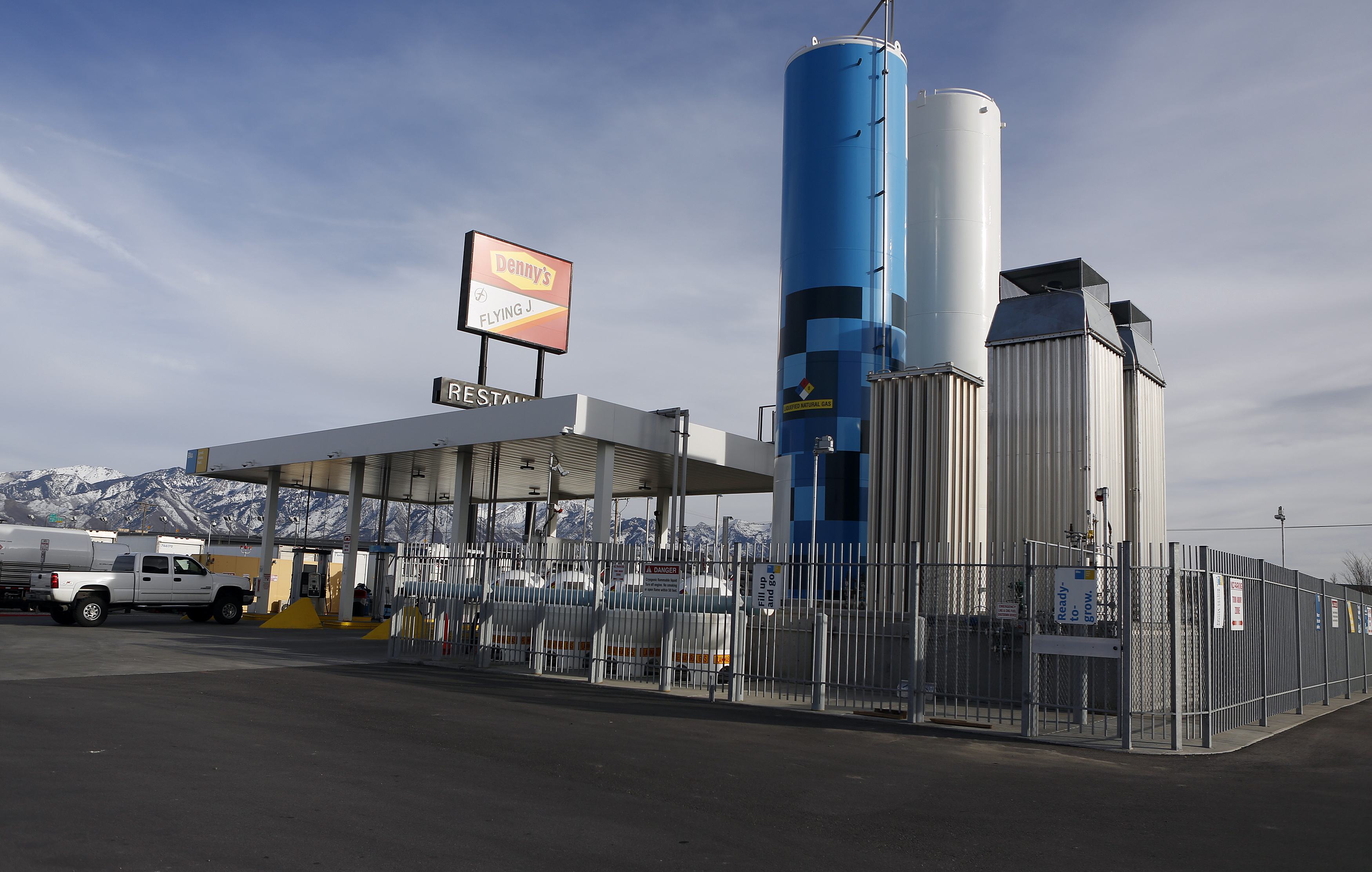 Natural gas refuelling stations have become a more common sight in North America in recent years. Photo: Reuters