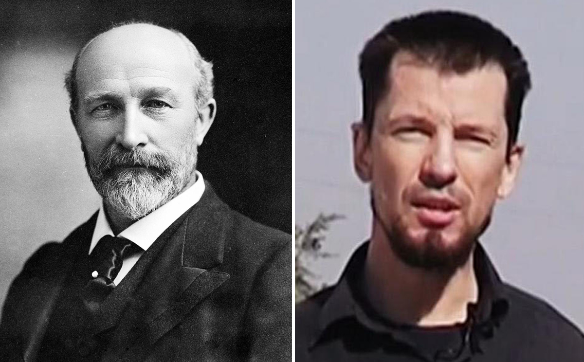James Cantlie (left) is the great-grandfather of John Cantlie (right), who is being held by Islamic State. Photos: Wellcome Library, AP