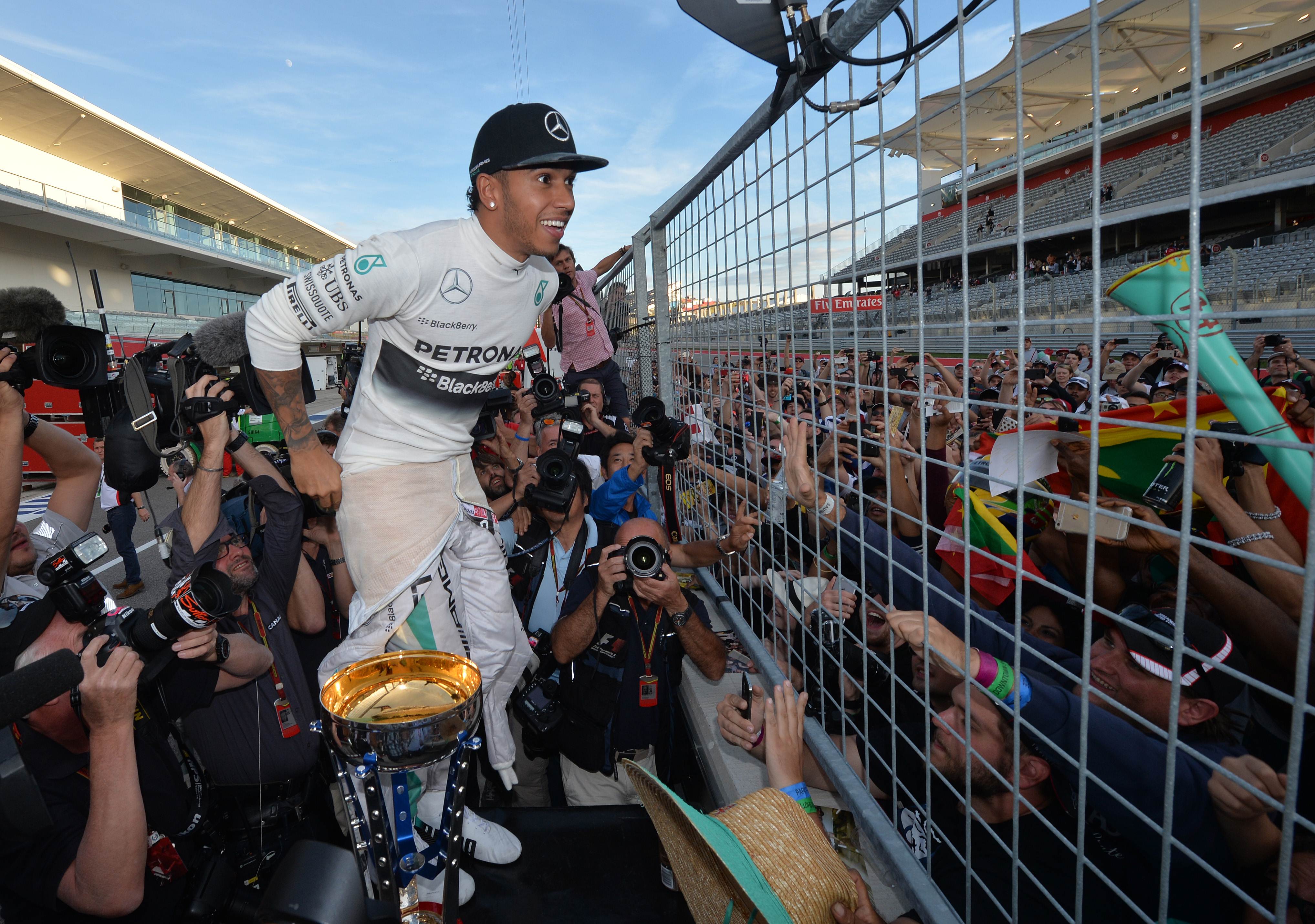 Lewis Hamilton enjoyed a lot of support among the Austin, Texas crowd in the United States claiming, "It was almost like racing in the UK." Photo: AFP