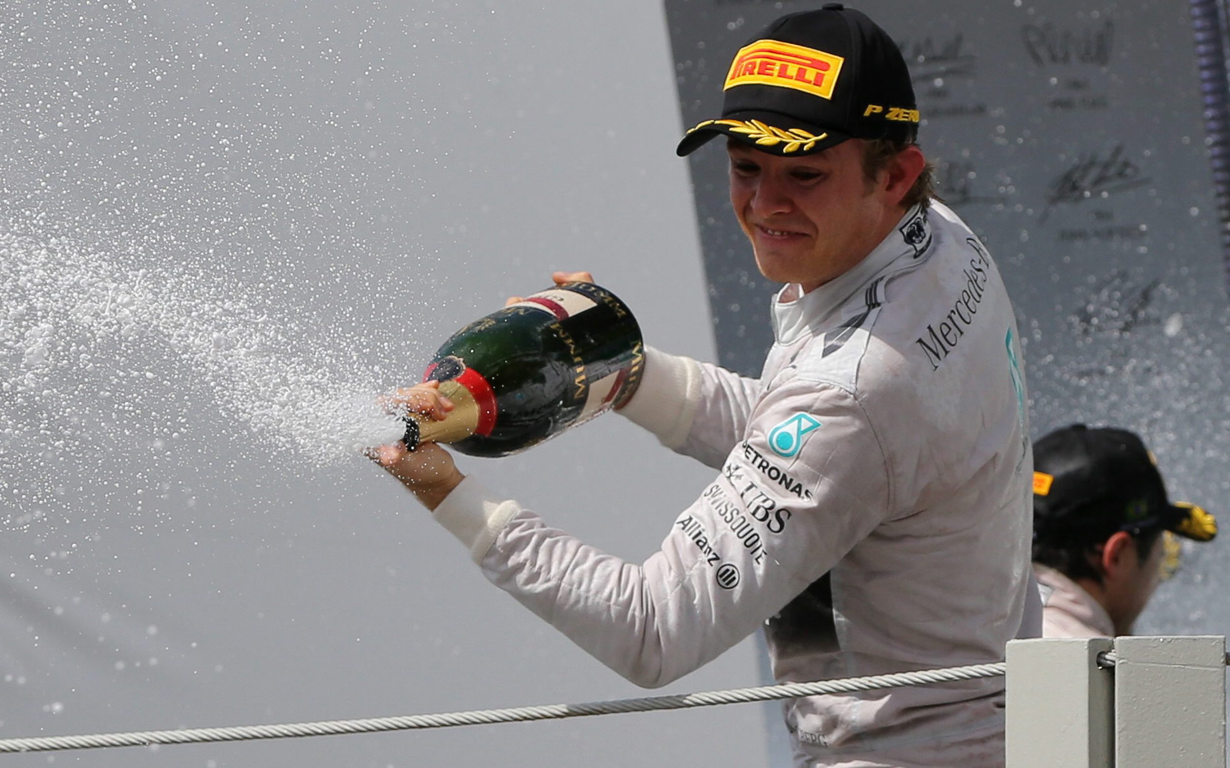 Rosberg celebrates his win. Photo: EPA