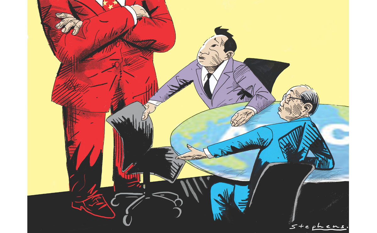 The existing order is being eclipsed by the profound shift of weight, as China's economy has grown to rival America's as the largest in the world. 
