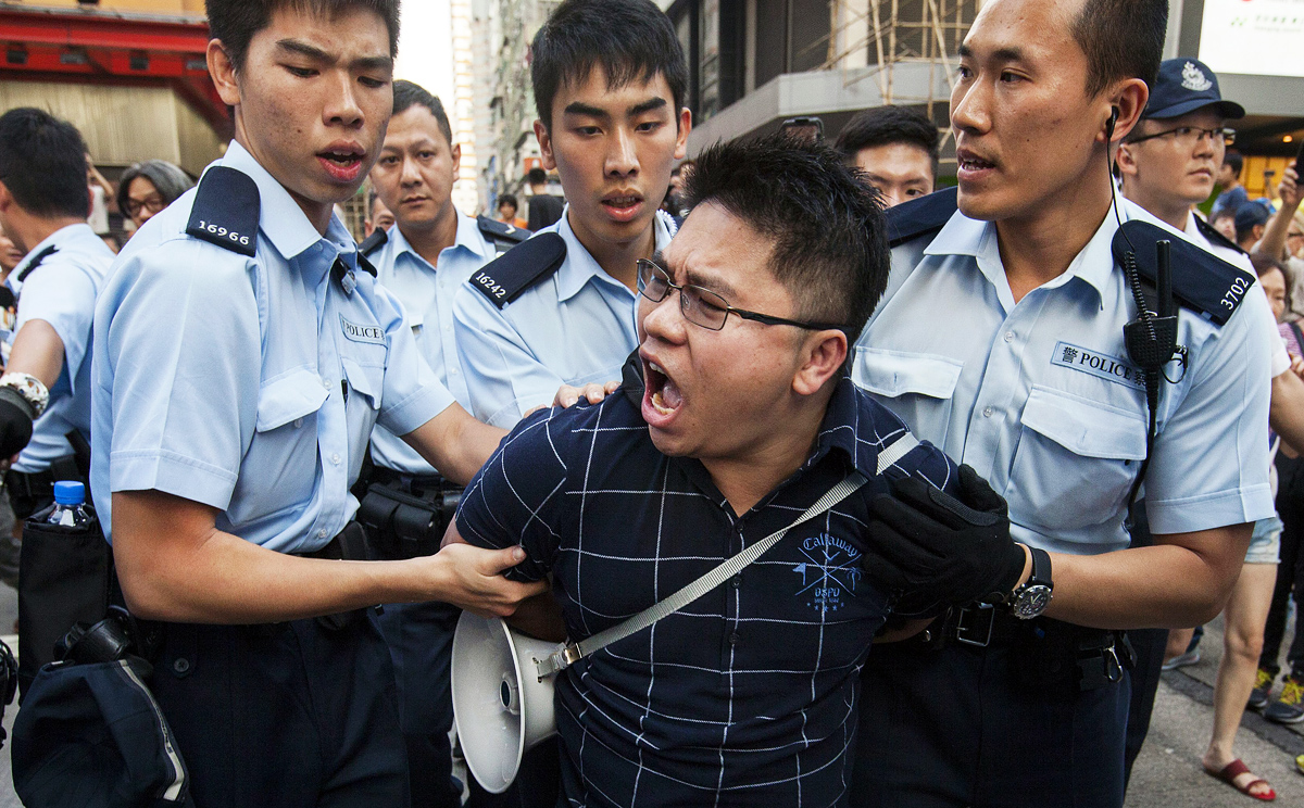 More than 320 people have been arrested over the Occupy Central protests. Photo: EPA