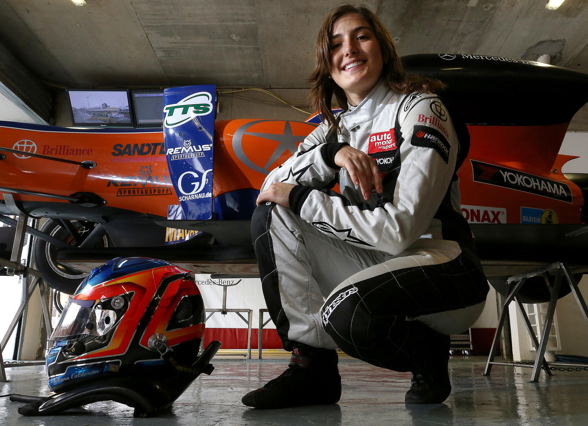 Colombia's Tatiana Calderon is very much at home in the Macau Grand Prix paddocks and hopes for at least a top 10 finish in the F3 race this weekend. Photo: K.Y. Cheng