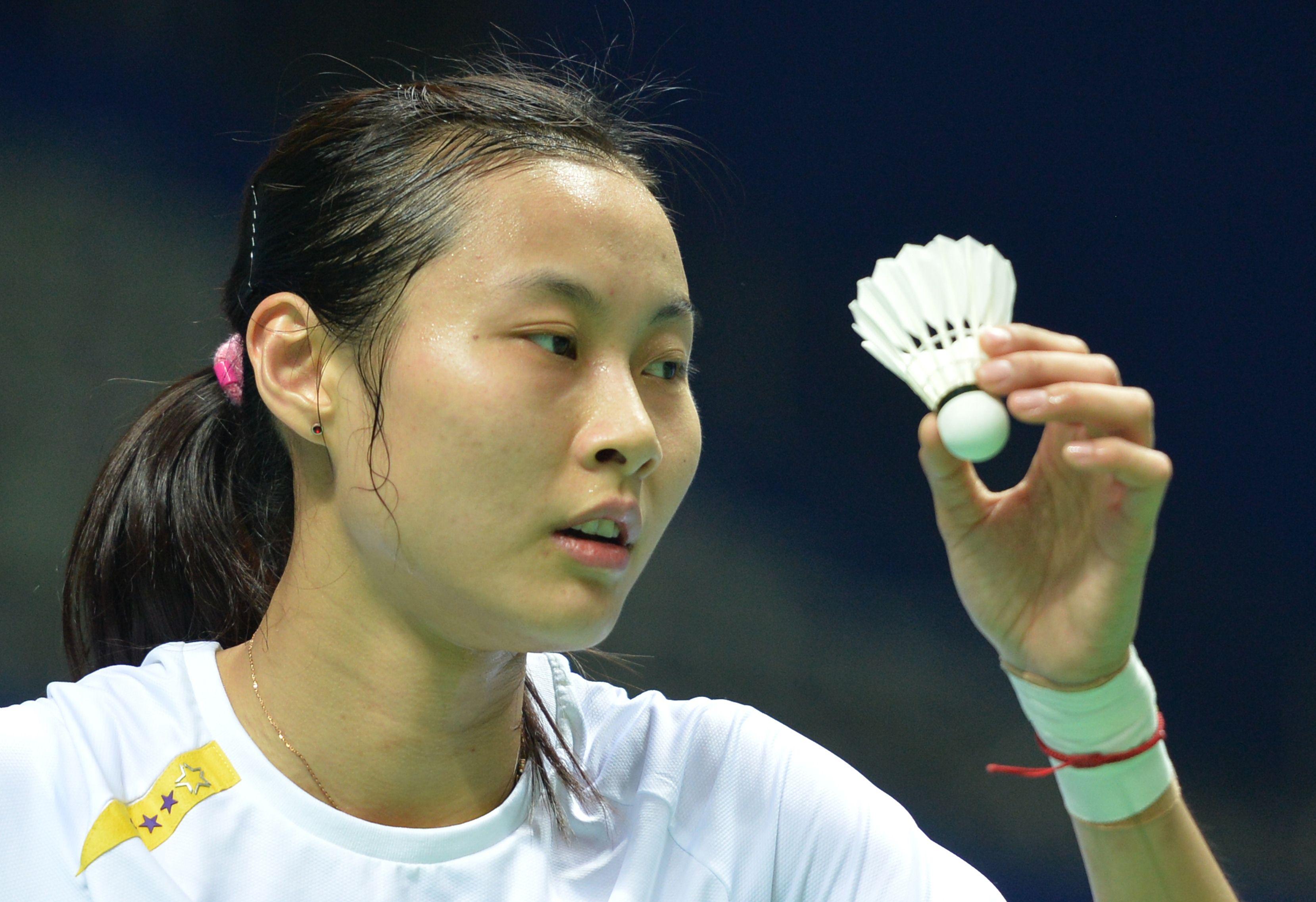 Wang Yihan of China blames herself for early exit. Photo: AFP