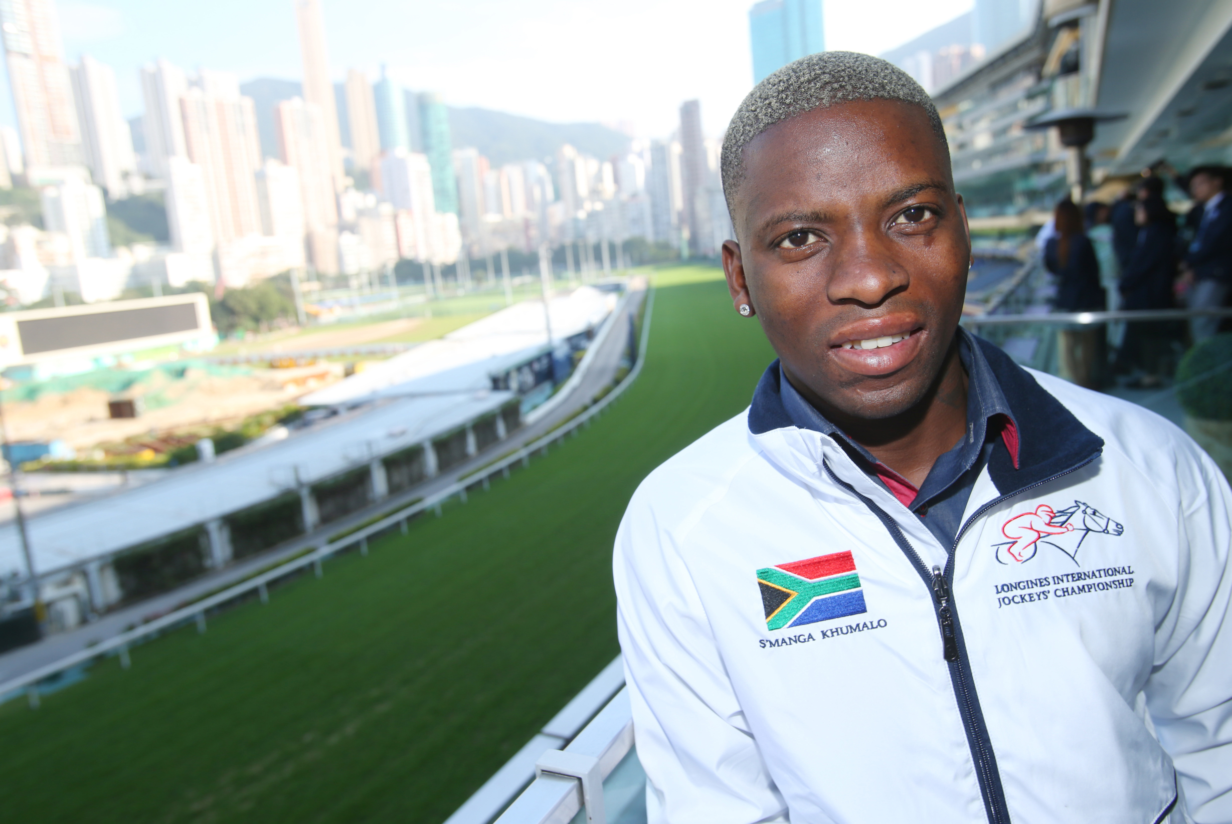 S'Manga Khumalo got his first look at Happy Valley on Tuesday ahead of the International Jockeys' Championship. Photo: Kenneth Chan