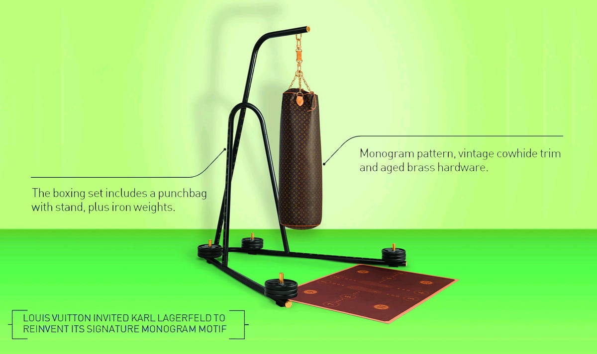 Lagerfeld designs ultraluxury boxing trunk for LV