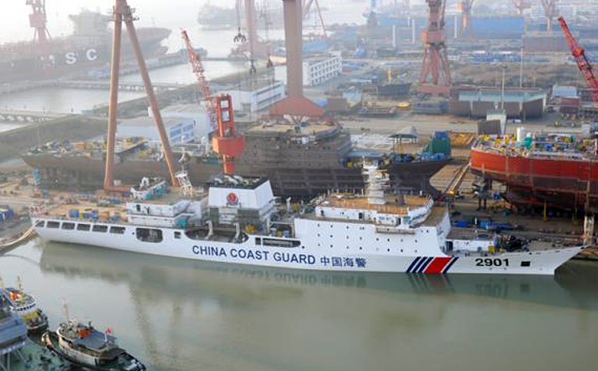 A photo of China's newly-built coastguard vessel surfaced online last weekend. Photo: SCMP Pictures