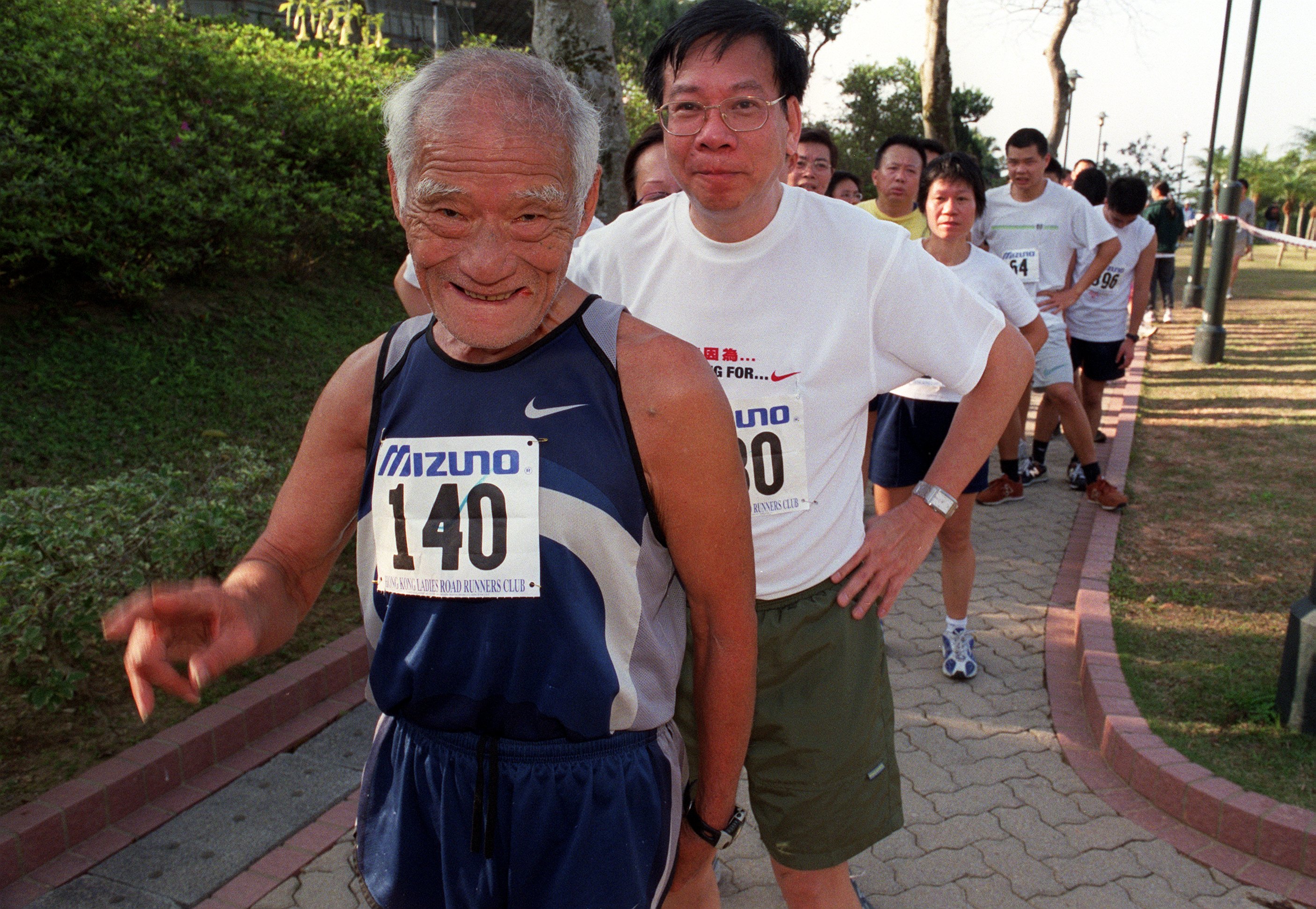 Veteran athlete Yip Lun-ming was well-known to runners for decades and ran well into his 80s. Photo: Antony Dickson