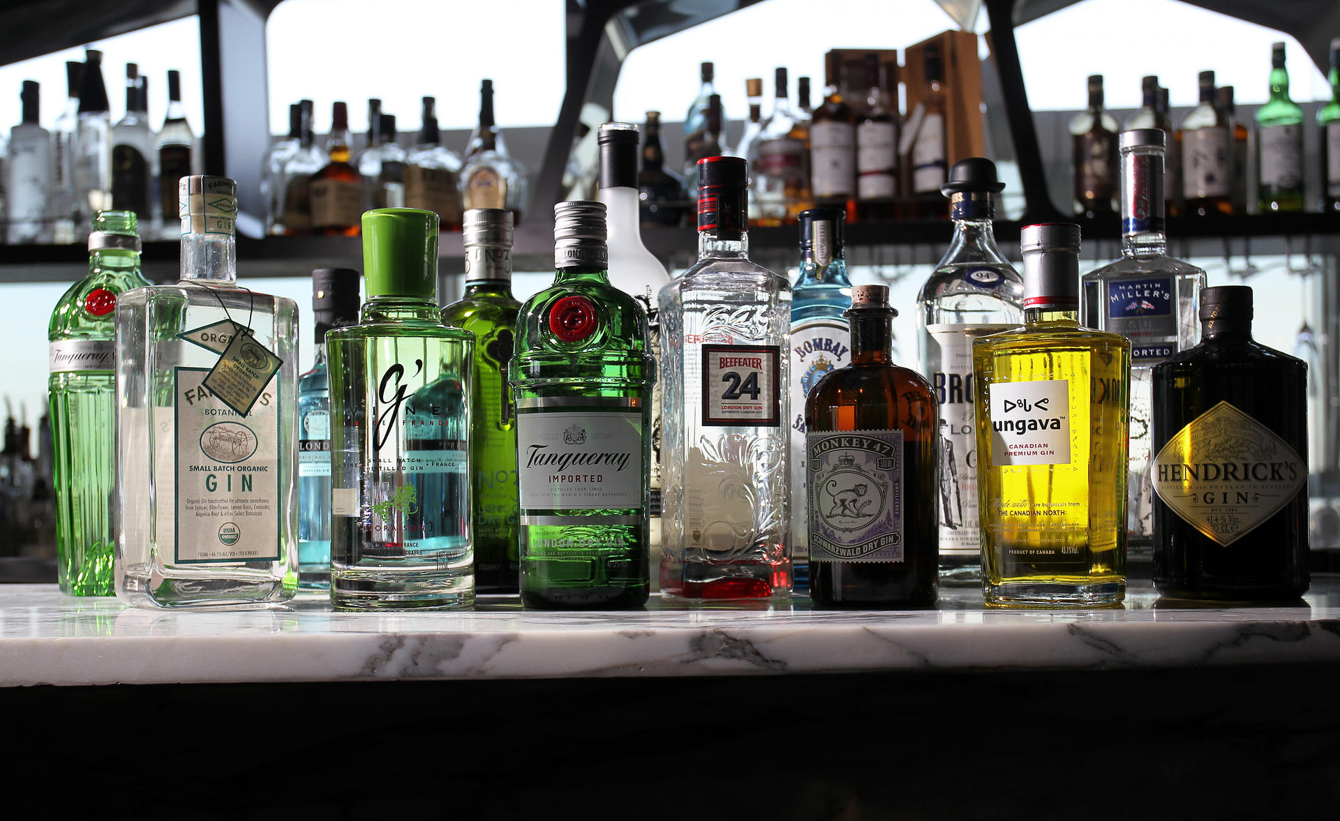 Ozone Bar at The Ritz-Carlton Hong Kong offers many varieties of gin. Photo: May Tse