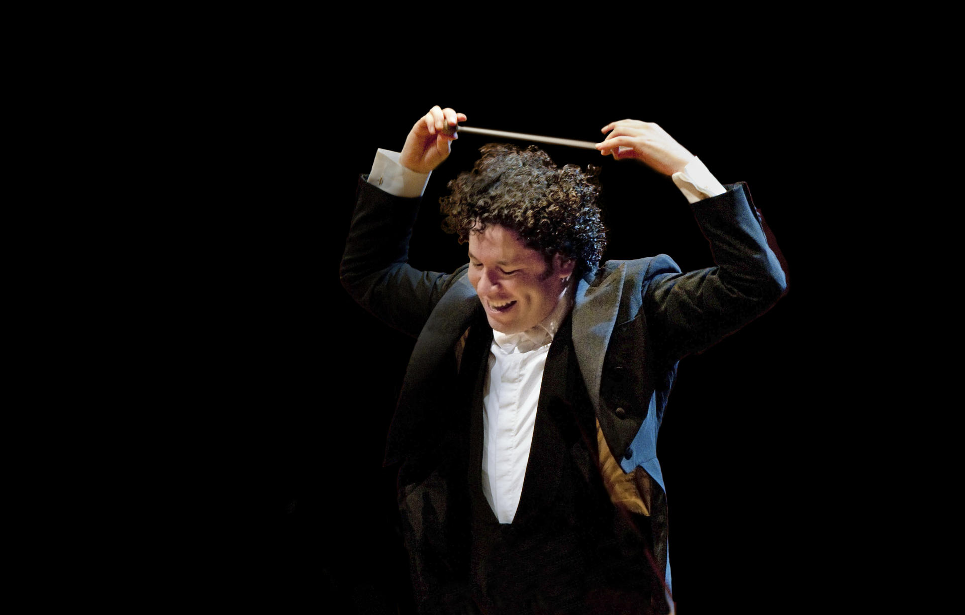 Baton master: Gustavo Dudamel in action.