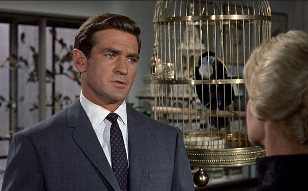 Rod Taylor, who died on Wednesday, in a still with Tippi Hedren from 'The Birds', directed in 1963 by Alfred Hitchcock. Photo: SCMP Pictures