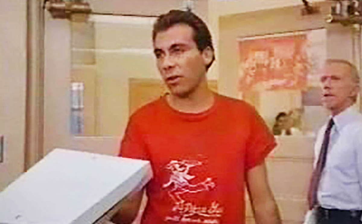 Taylor Negron as the pizza man in Fast Times at Ridgemont High.