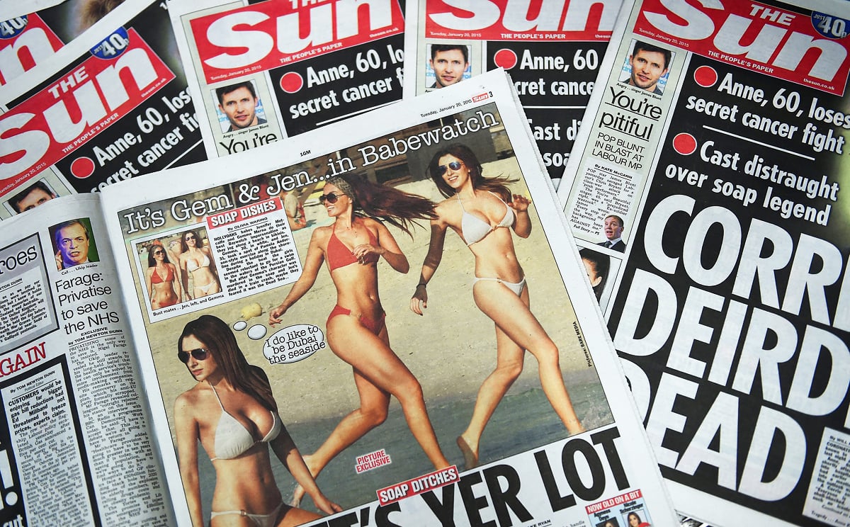 British tabloid The Sun will no longer feature topless page three girls |  South China Morning Post