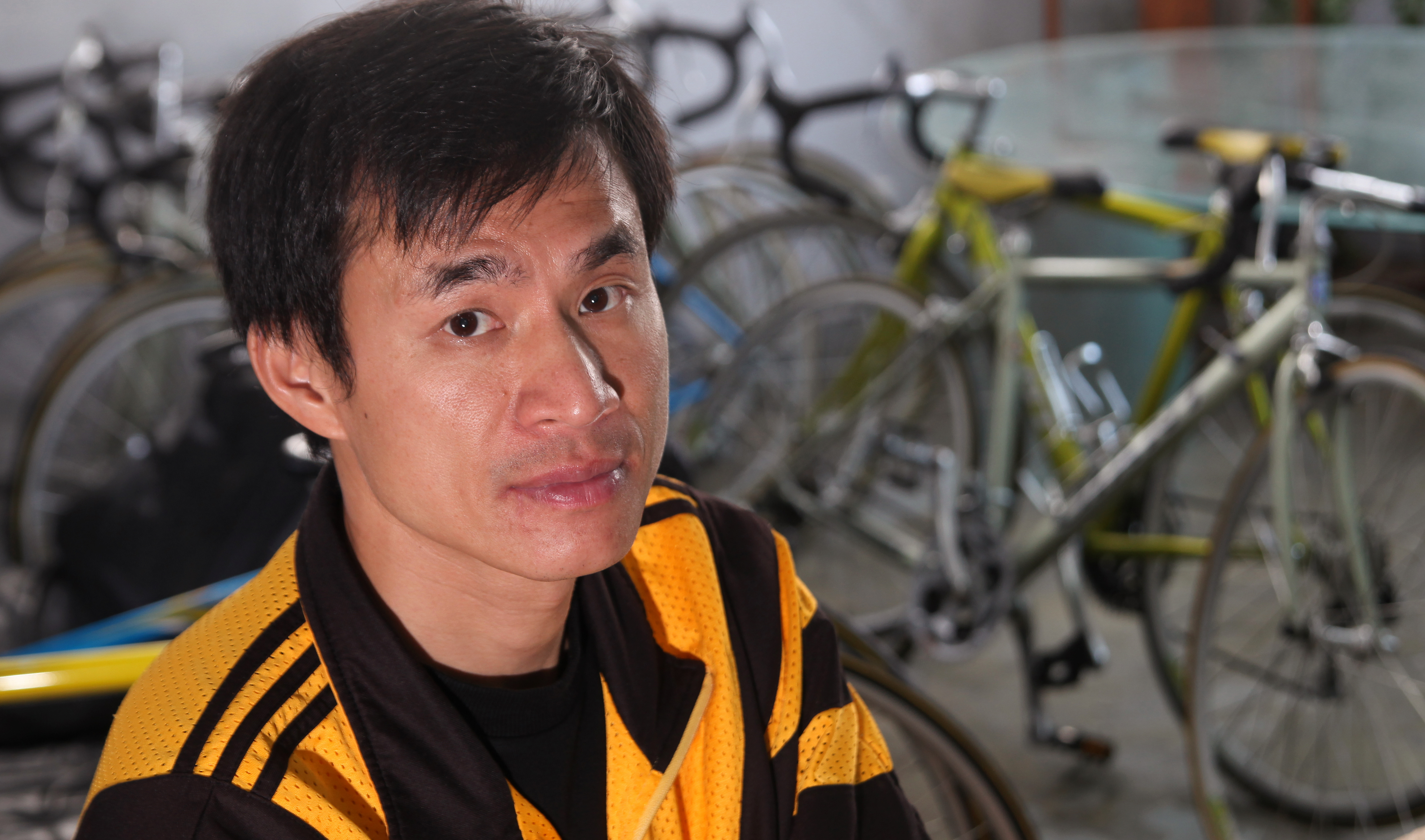 Hung Chung-yam, Hong Kong's top cyclist in the 1980s, is improving as a runner. Photo: Edmond So