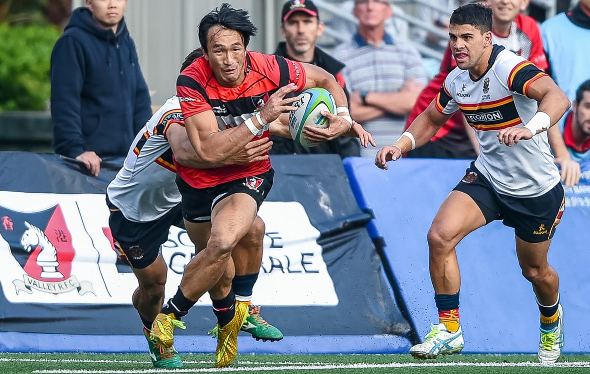 HKCC's defence held firm on Saturday despite the return of Salom Yiu Kam-shing and Valley's other speedy sevens stars. Photos: HKRFU