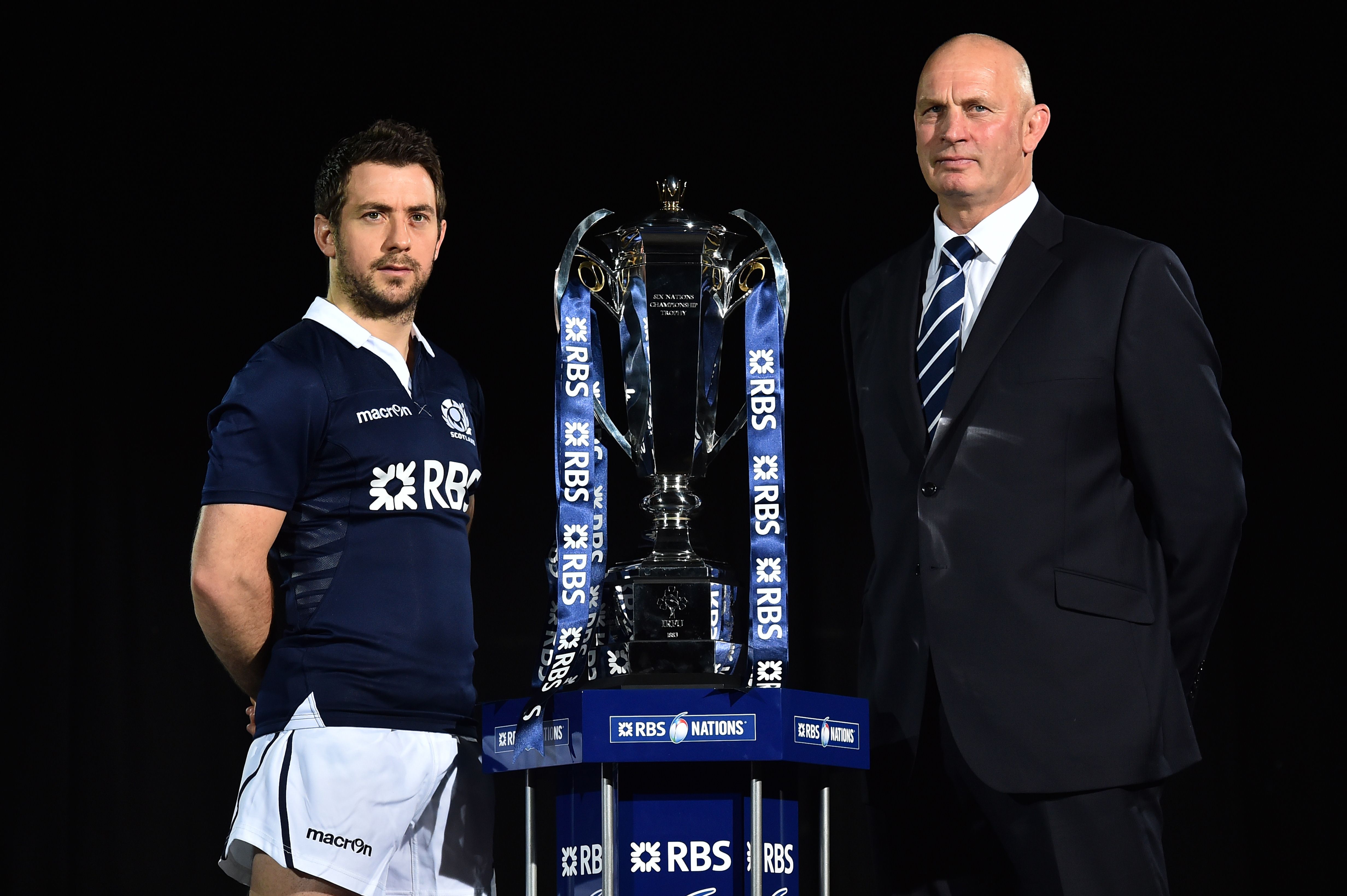 New Zealand-born coach Vern Cotter, pictured with captain Greig Laidlaw, brings new hope for Scotland going into their Six Nations opener against France. Photo: AFP
