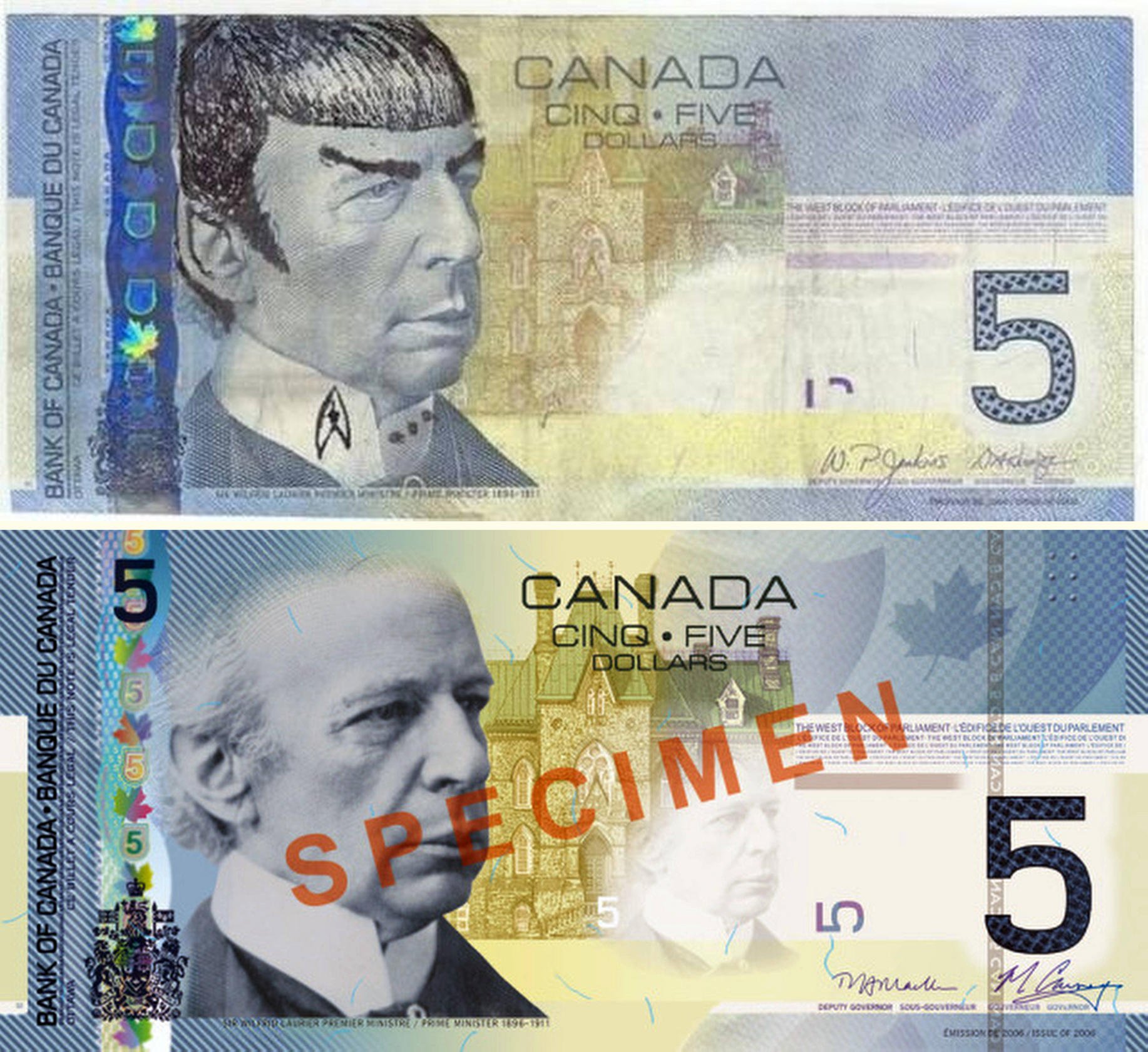 Canadian tribute to Mr Spock.