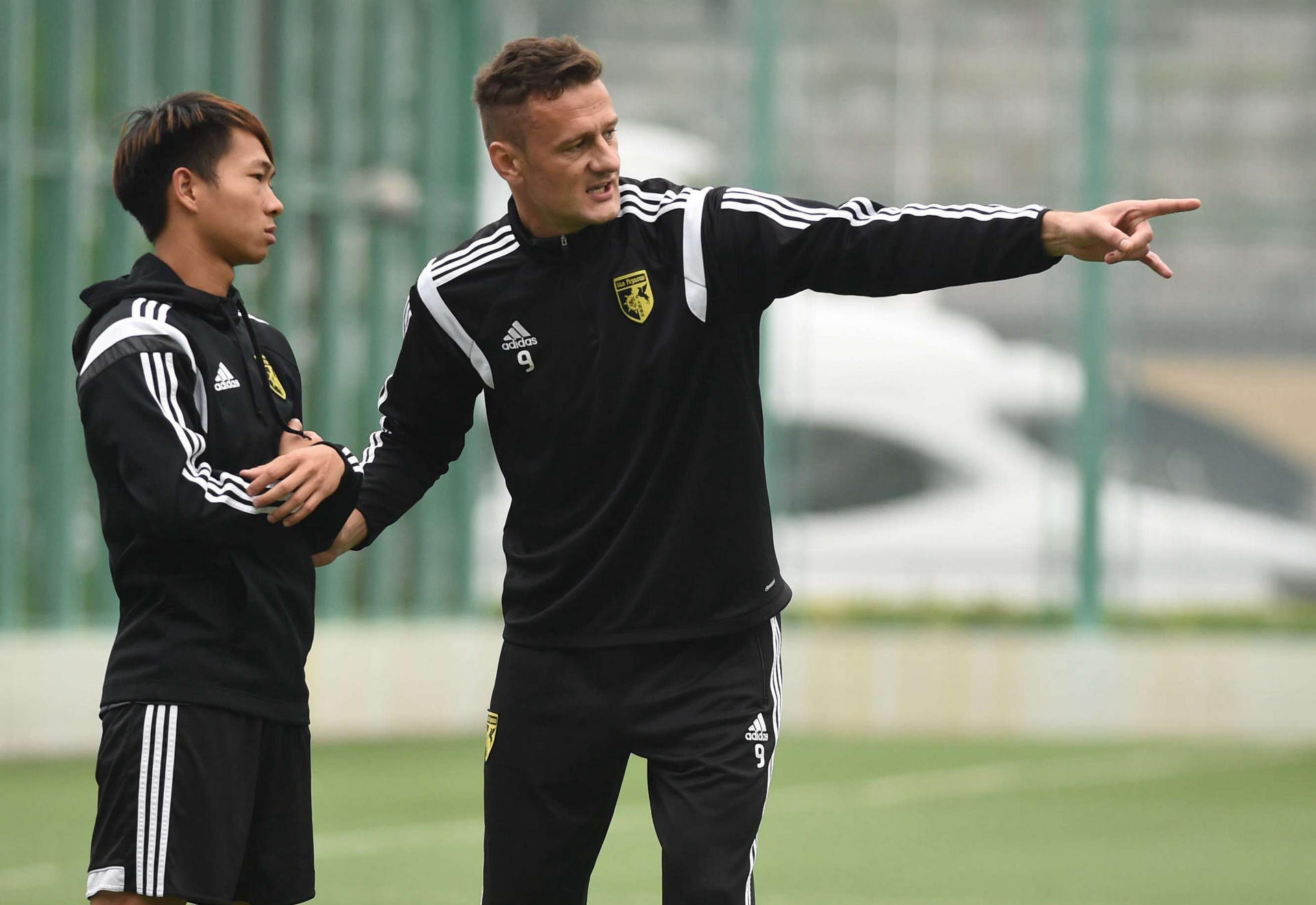 Sun Pegasus' Admir Rascic and Chan Kwong-bun at training. Photo: SCMP Pictures
