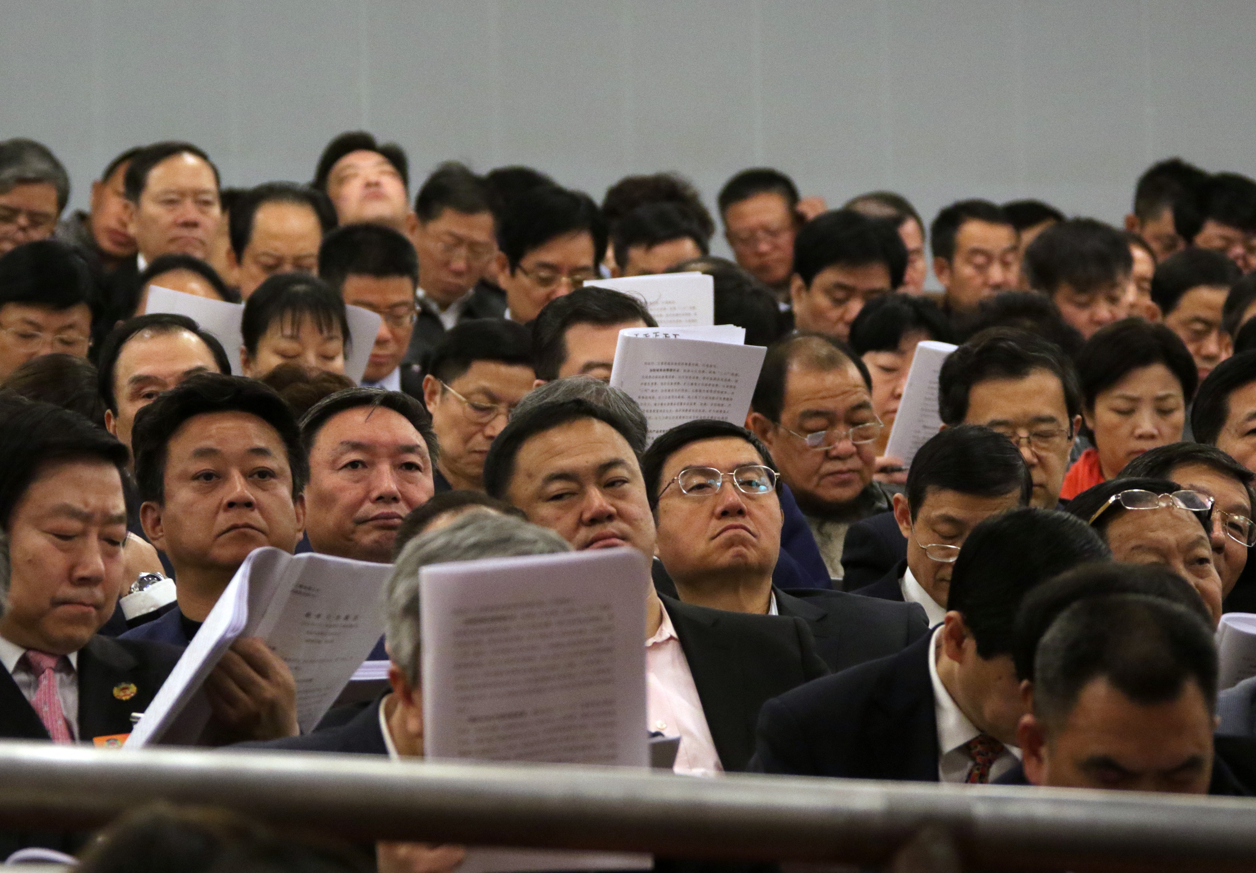 Delegates attending a session of the National People's Congress last week. The corruption crackdown was a major item on the agenda. Photo: Bloomberg