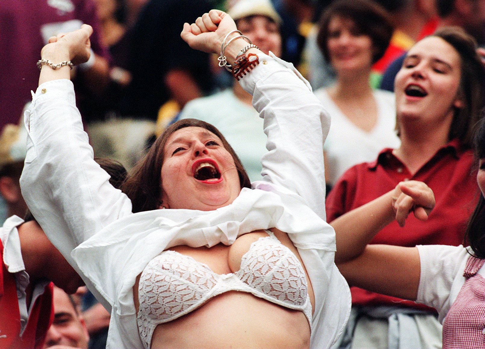 PHOTO 1: Brazen behaviour from a fan in 1996. Is this you? Enter to win tickets to this year's Sevens.