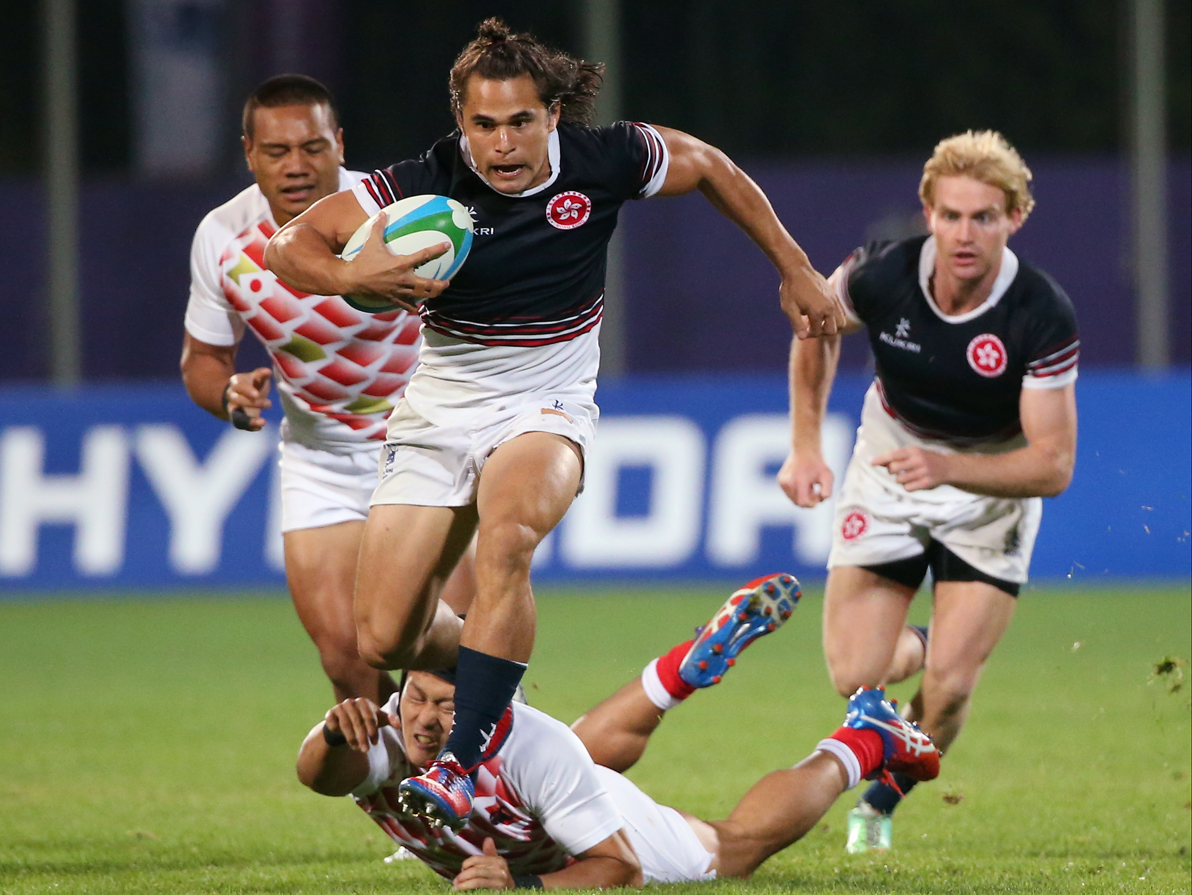 Rowan Varty on the charge in the Asian Games gold-medal game last year, but Japan proved our nemesis once again. Photo: Nora Tam/SCMP