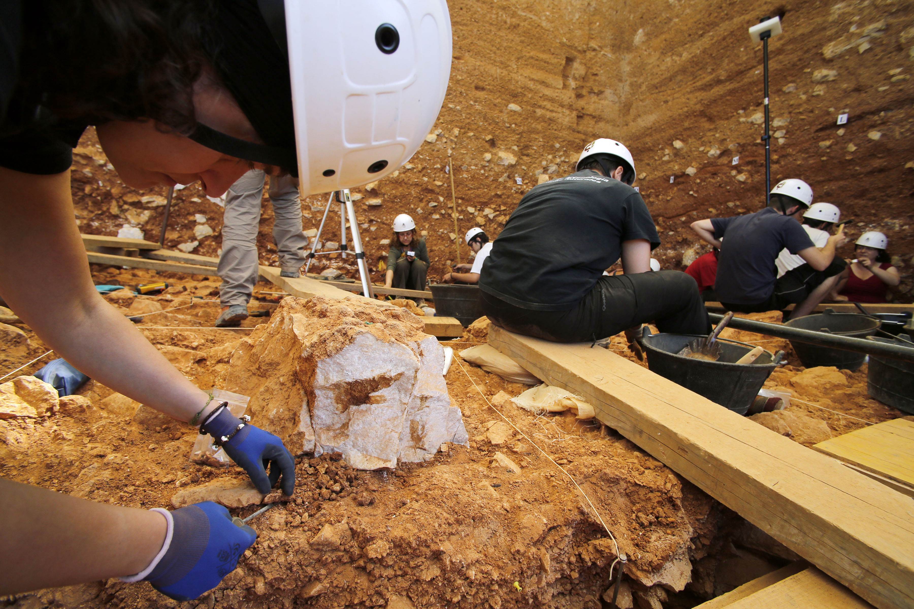 Archaeologists at work. Photo: AFP