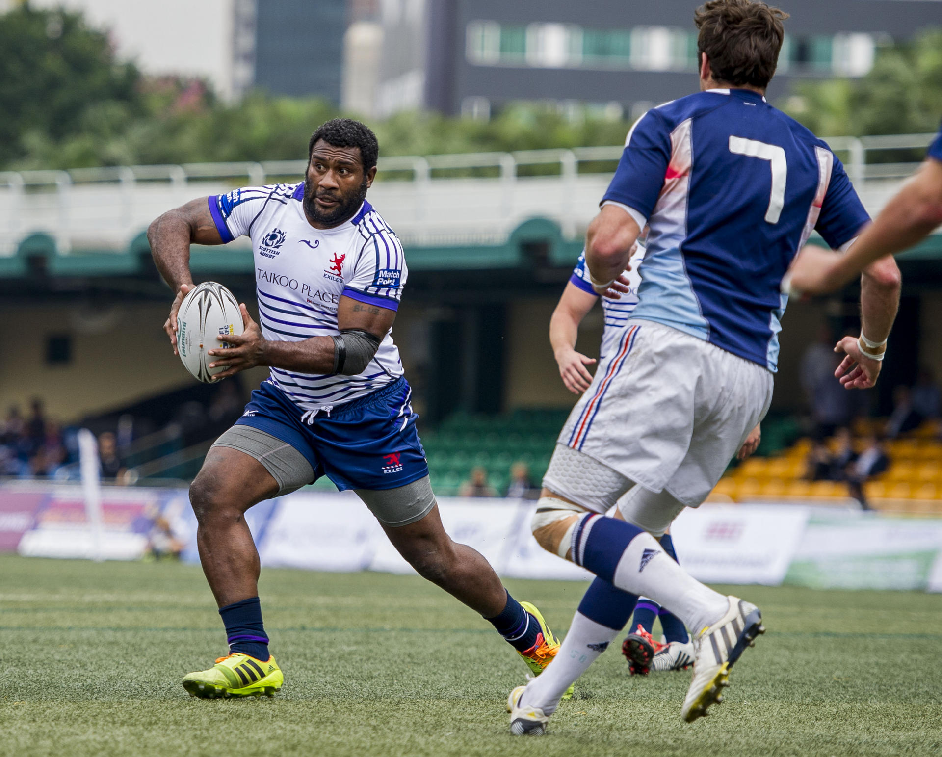 Seru Rabeni in action at the GFI HKFC Tens. Photo: SCMP Pictures