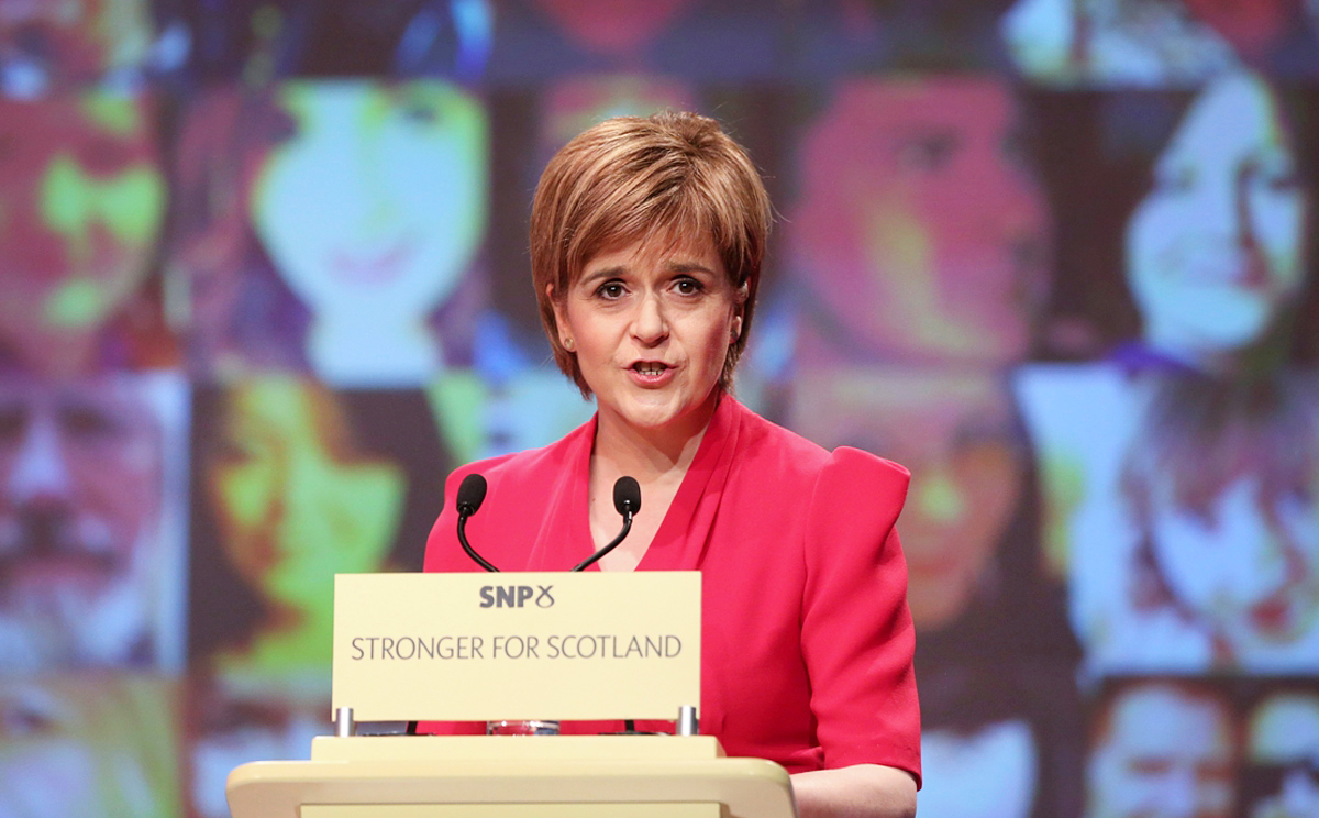 Nicola Sturgeon promises SNP will use balance of power in British parliament to fight spending cuts. Photo: Bloomberg