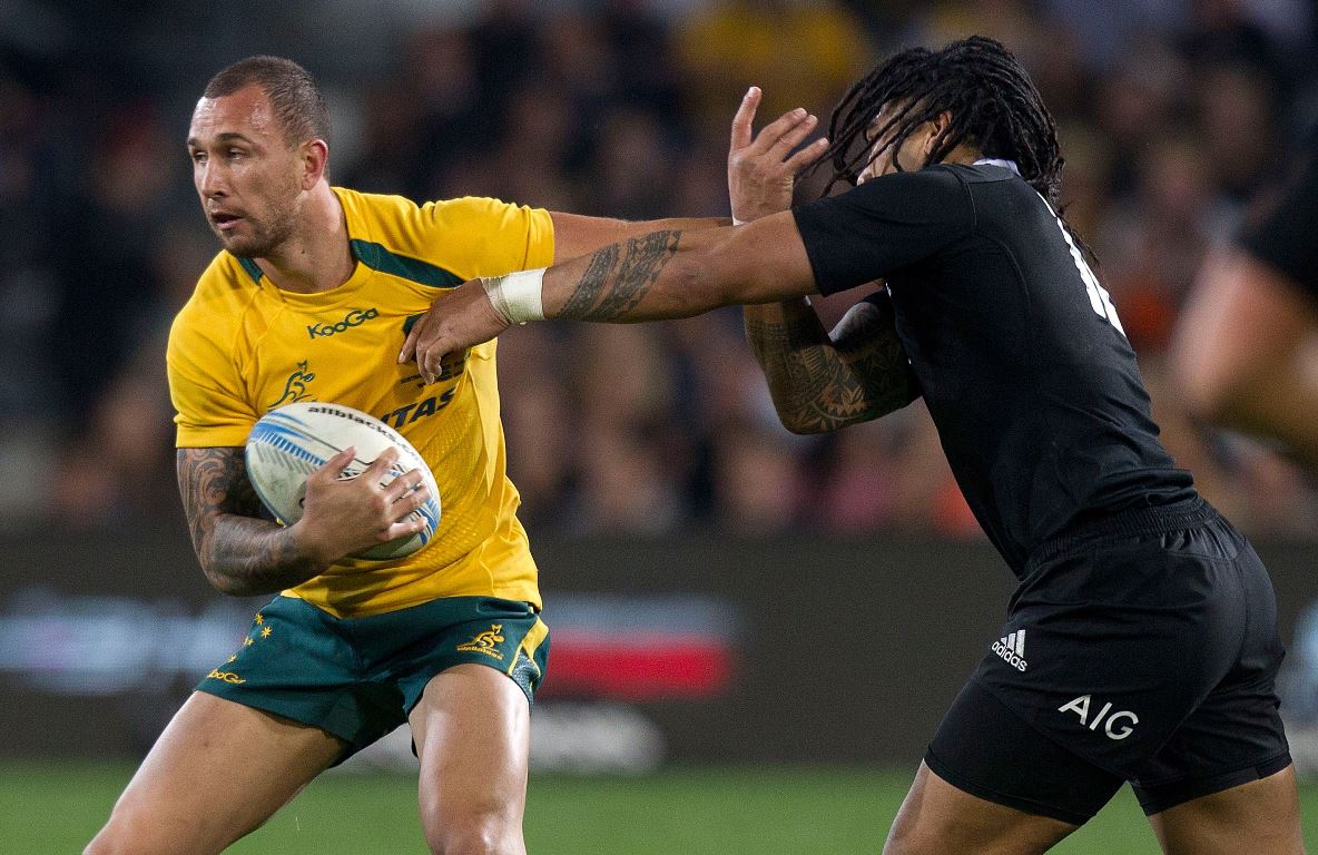 Wallabies fly-half Quade Cooper (left) will join French Top 14 outfit Toulon next season. Photo: AFP