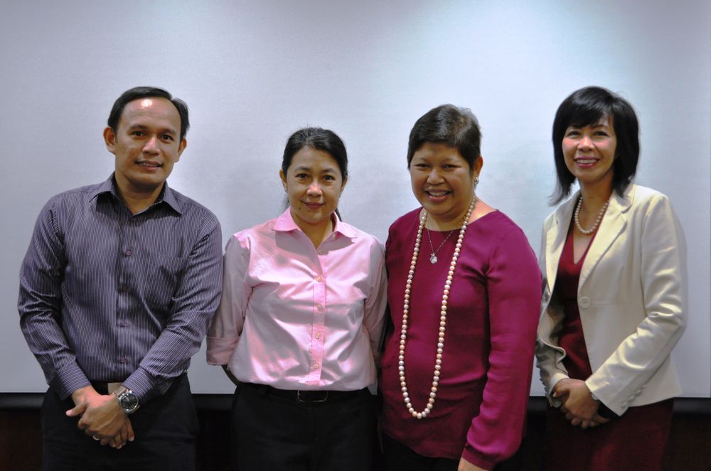 (From left): Patrick John Avila, general manager; Ruby Chiong, chief finance officer; Maria Rowena Tomeldan, president; and Rona Sanez, sales and marketing manager