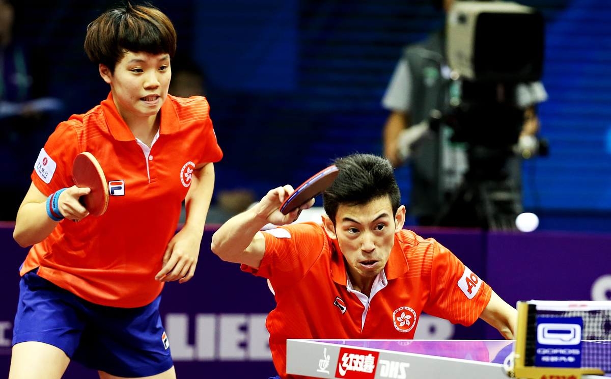 Doo Hoi-kem and Wong Chun-ting coped impressively with their Japanese opponents. Photo: Xinhua