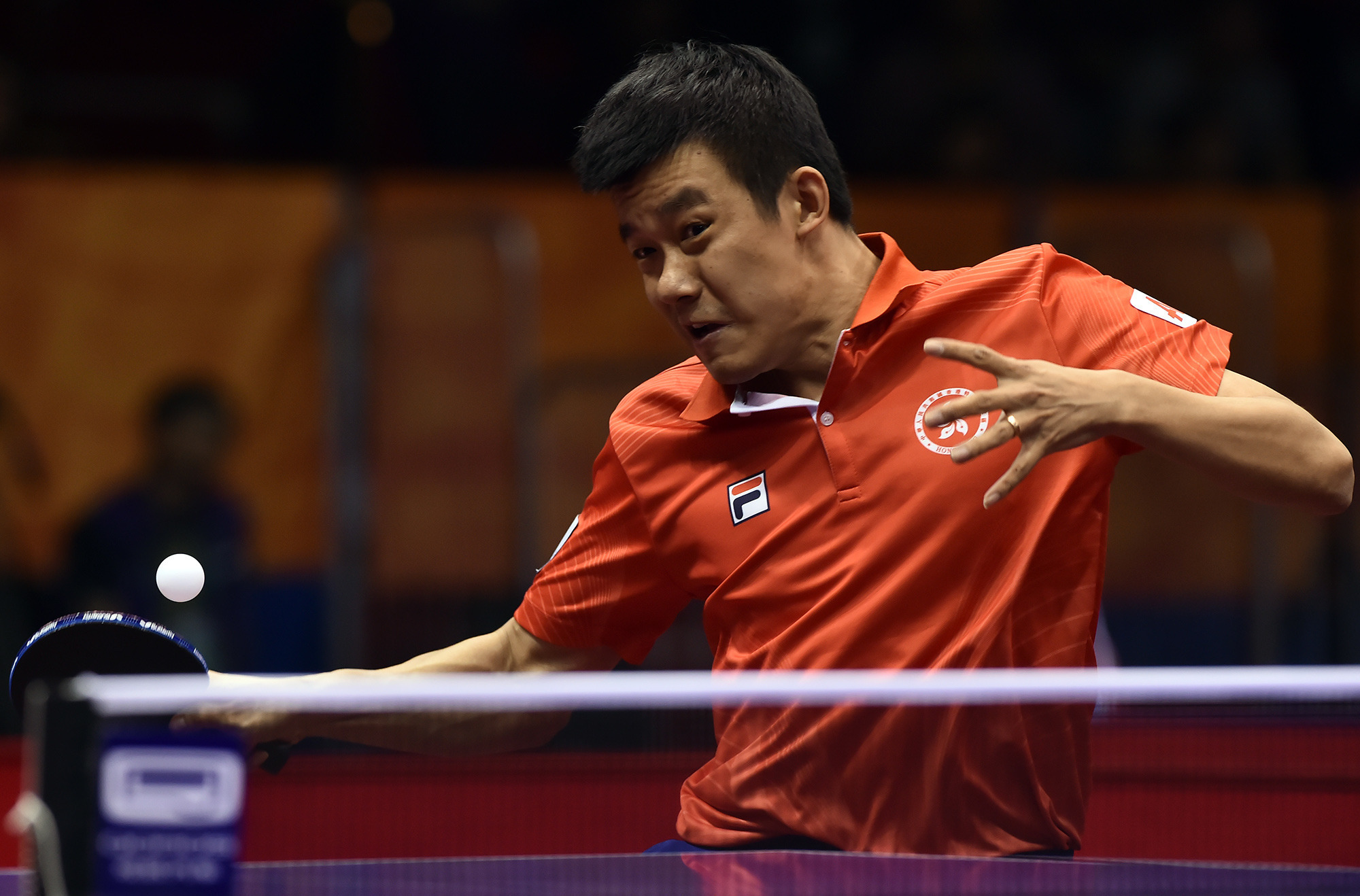 Hong Kong's Tang Peng, ranked No 13 in the world, has lived up to expectations to reach the quarter-finals of the men's singles at the Table Tennis World Championships in Suzhou. Photos: Xinhua