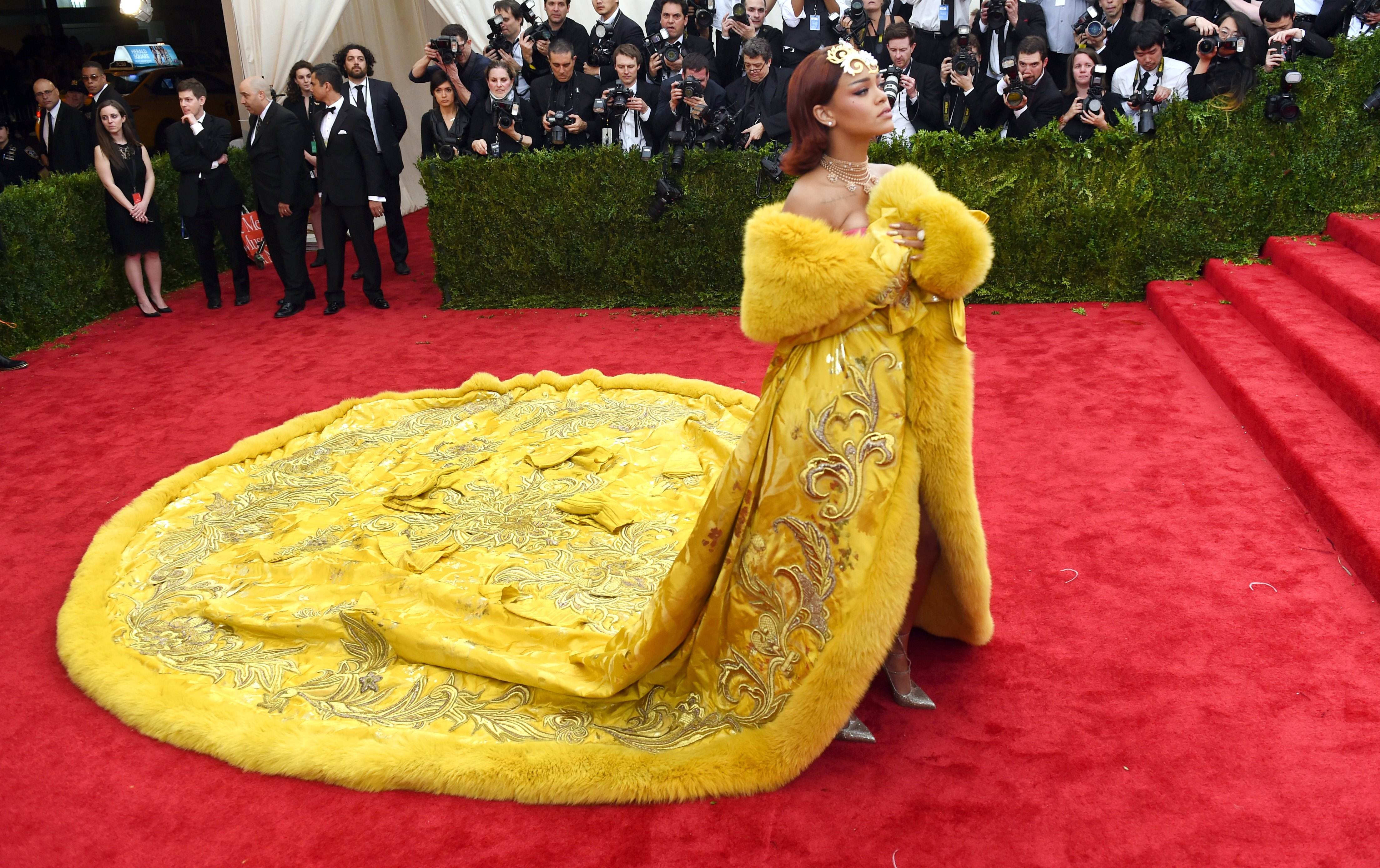 Best dressed; Rihanna arrives at the Metropolitan Museum Costume Institute Gala benefit. Photo: AFP