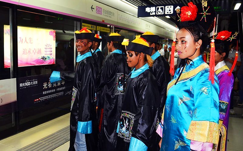 Halloween dress-up in Wuhan, the capital of China's central Hunan province. Photo: China News Service