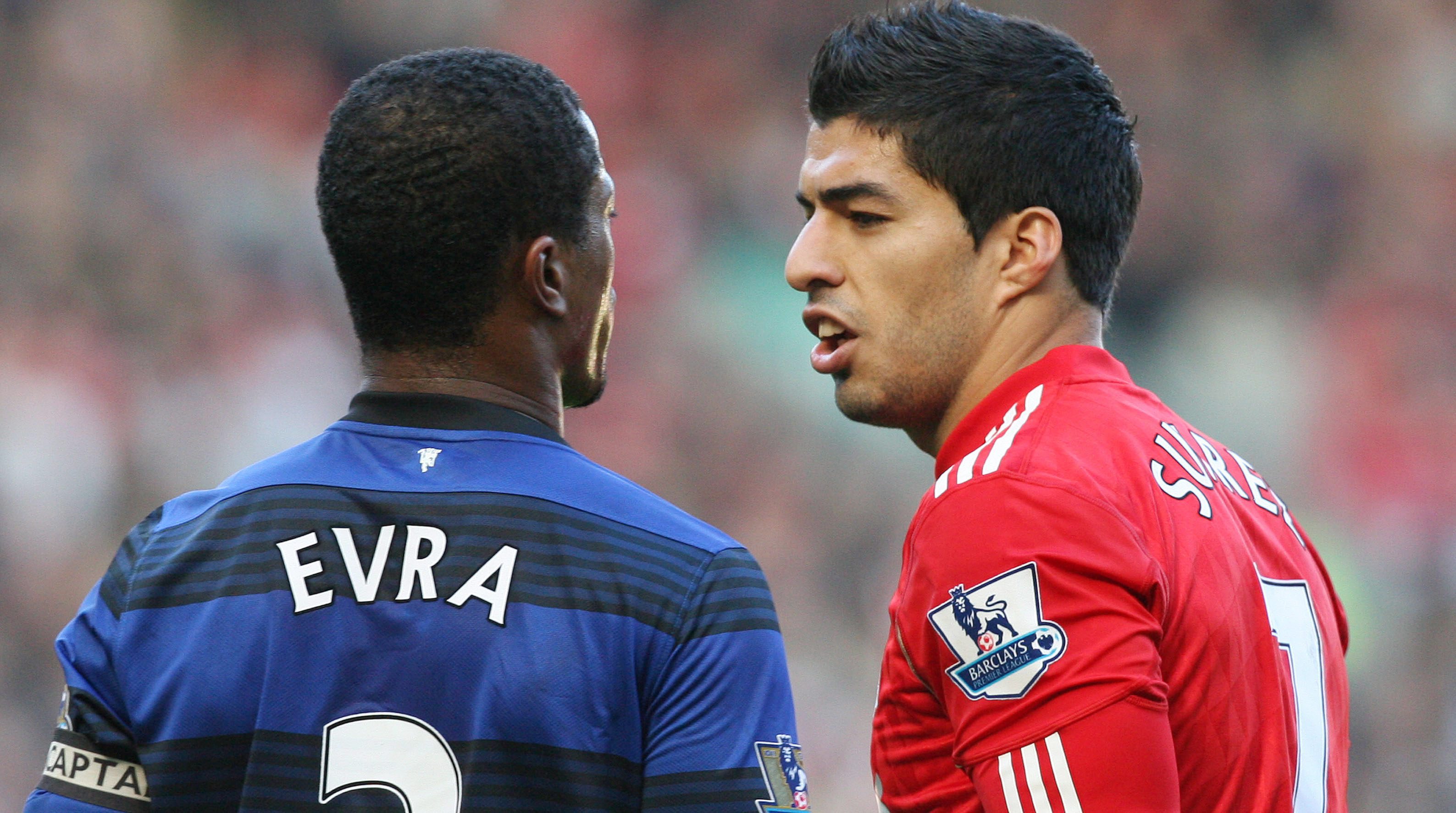 Luis Suarez racially abused Patrice Evra in the Premier League. Photo: EPA
