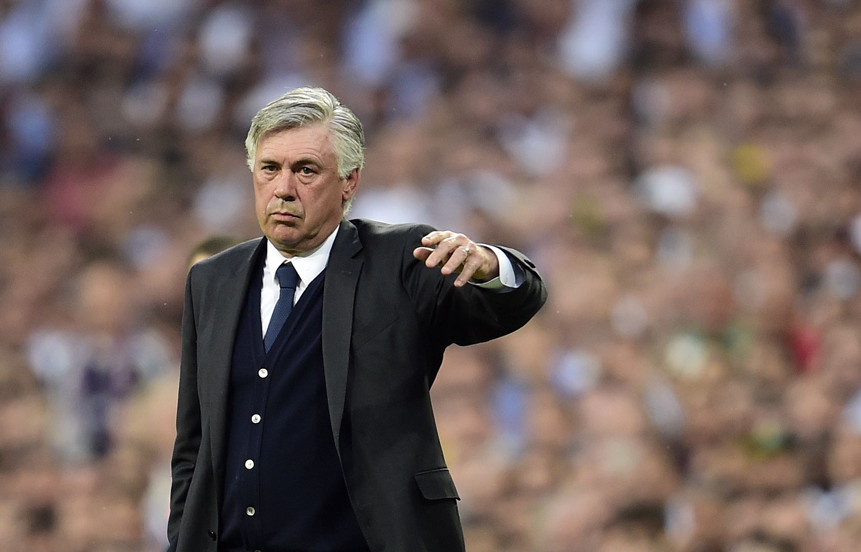 Carlo Ancelotti lamented his team's bad luck. Photo: AFP