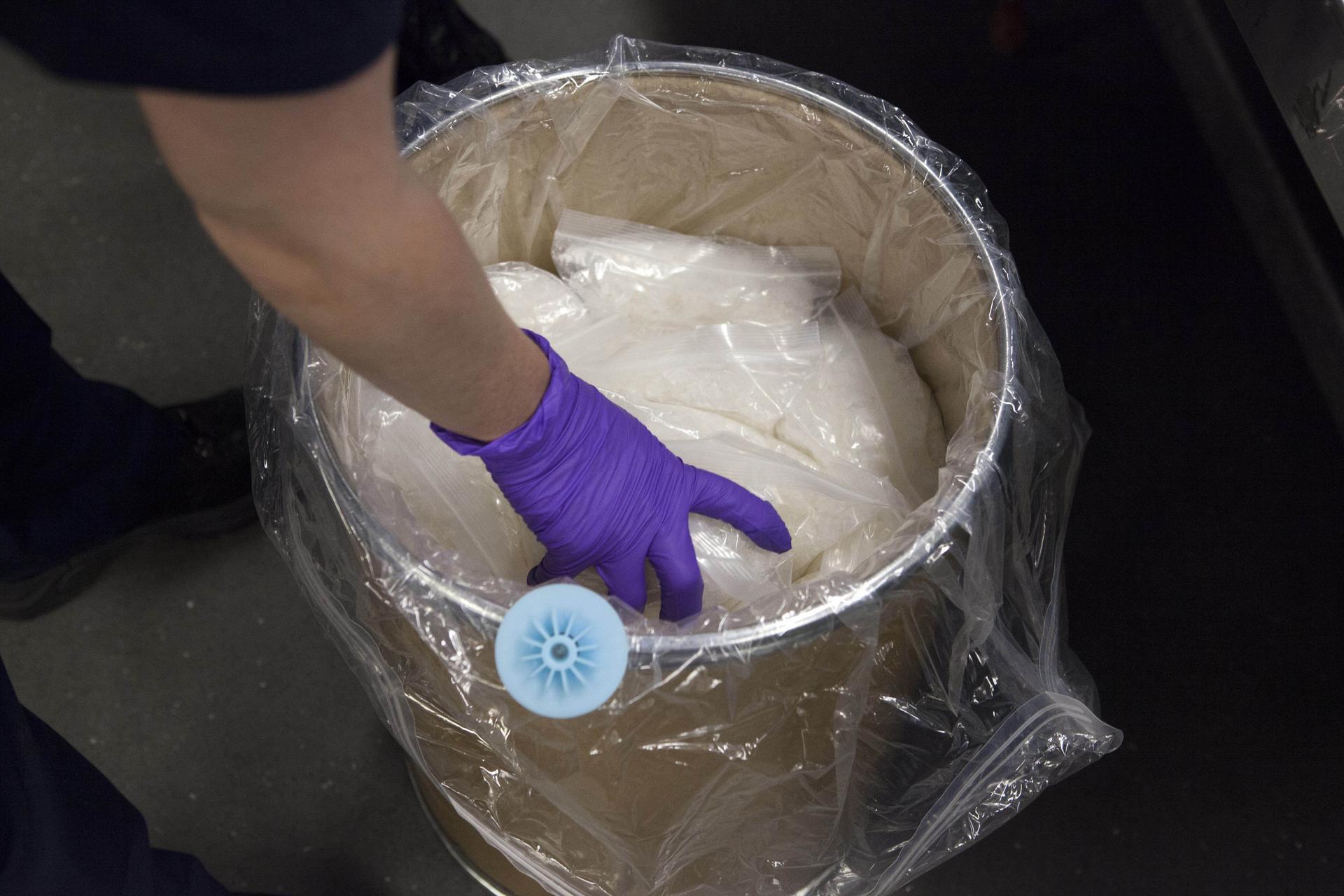 Part of a sea shipment of Ice from Hong Kong that was seized in Australia. Photo: AFP