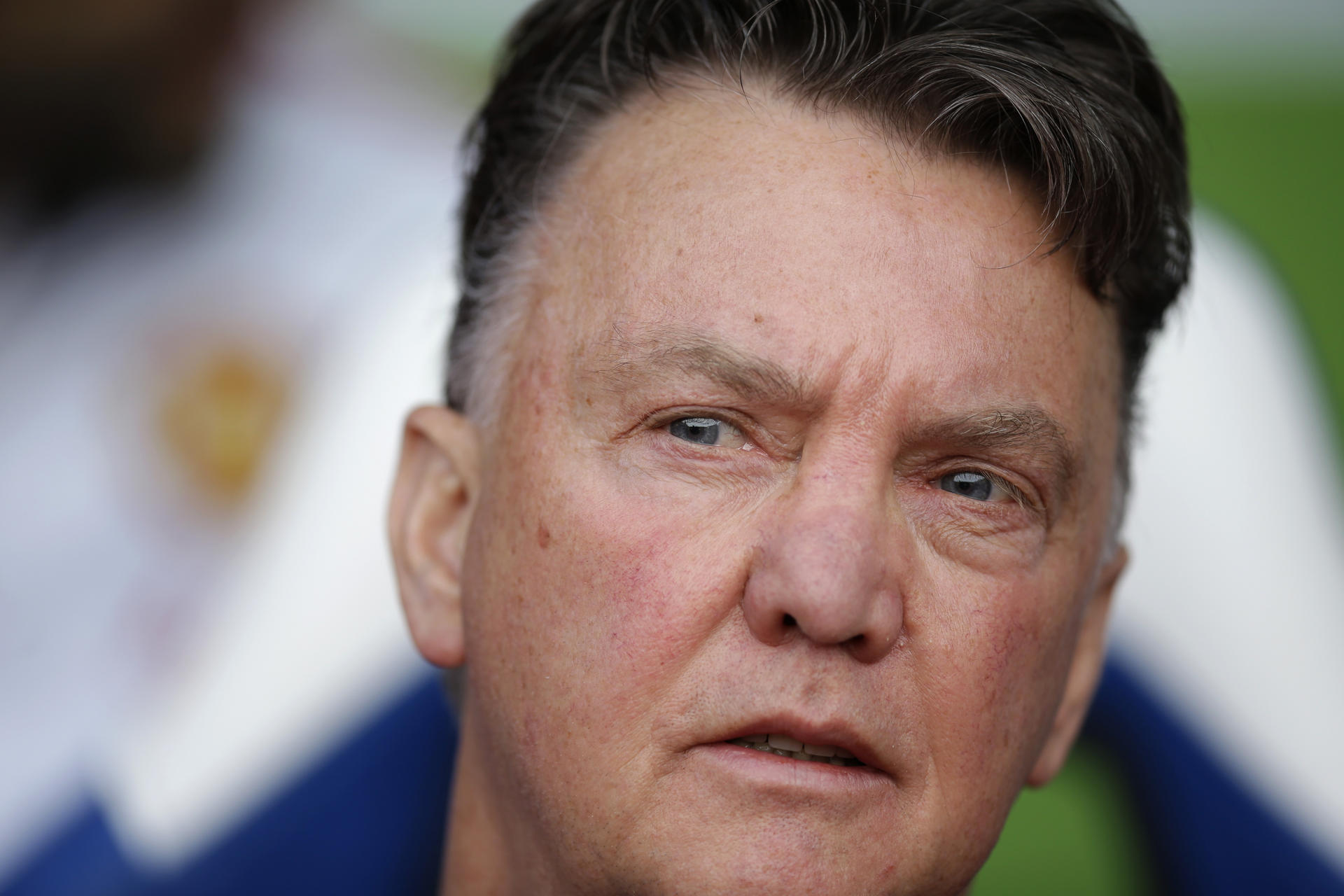 Manchester United manager Louis van Gaal is not taking his foot off the pedal yet. Photo: AP
